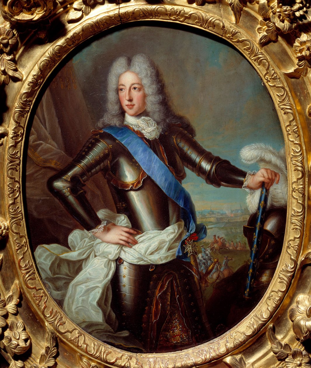 Ludvig II Bourbonin muotokuva, Conden prinssi (Bourbon-Conde) (Grand Conde) (1621-1686), joka tunnettiin aiemmin nimellä Marechal of Berwick, Robert Levrac Tournieresin (1667-1752) maalaus 1600-luvun su. 0,38x0,31 m Rennes, Musee des Beaux Arts tekijältä Robert Tournieres