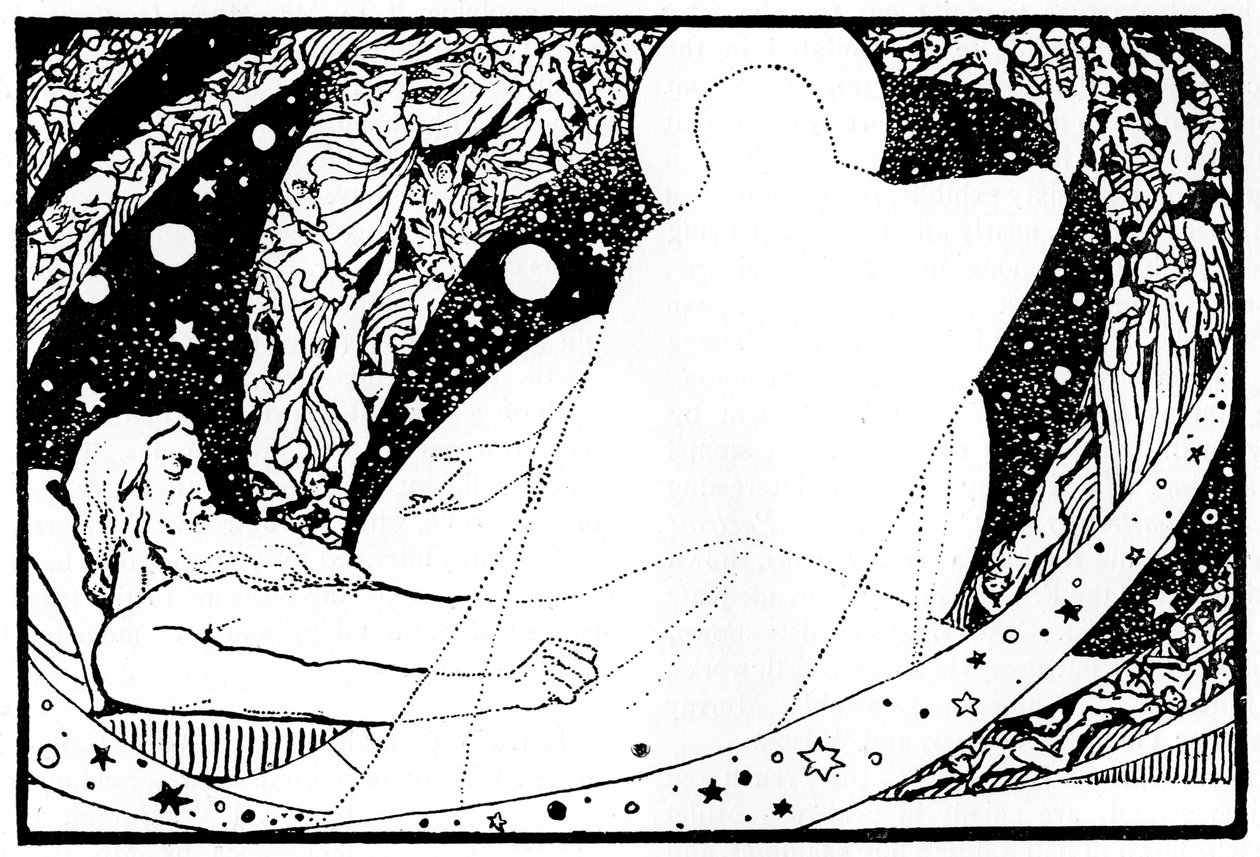 Piirustus Jobin kirjaan, 1913. tekijältä Robert Traill Rose