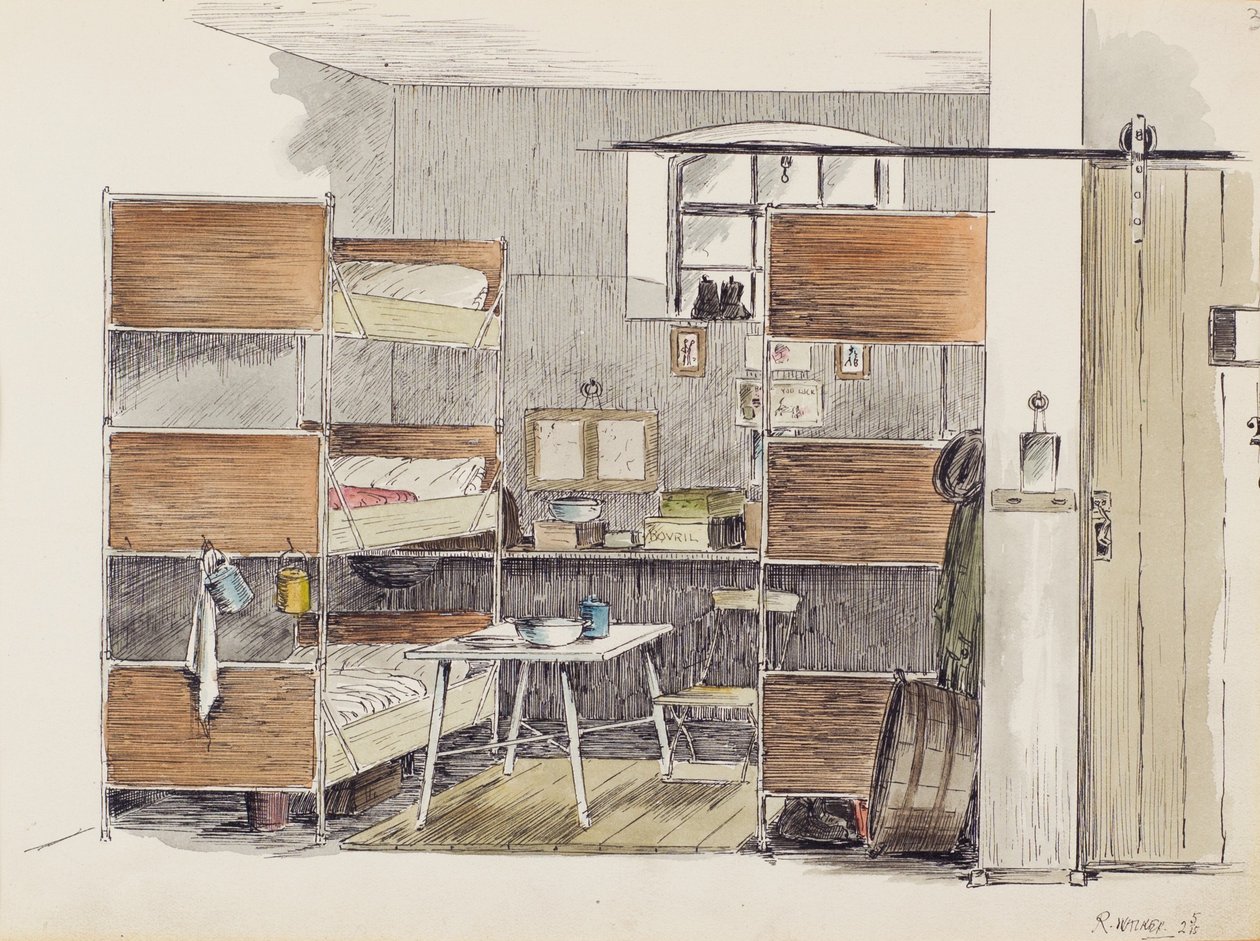 The Artists Horse Box, 2.5., 1915 (kynä & muste wc:llä paperilla) tekijältä Robert Walker