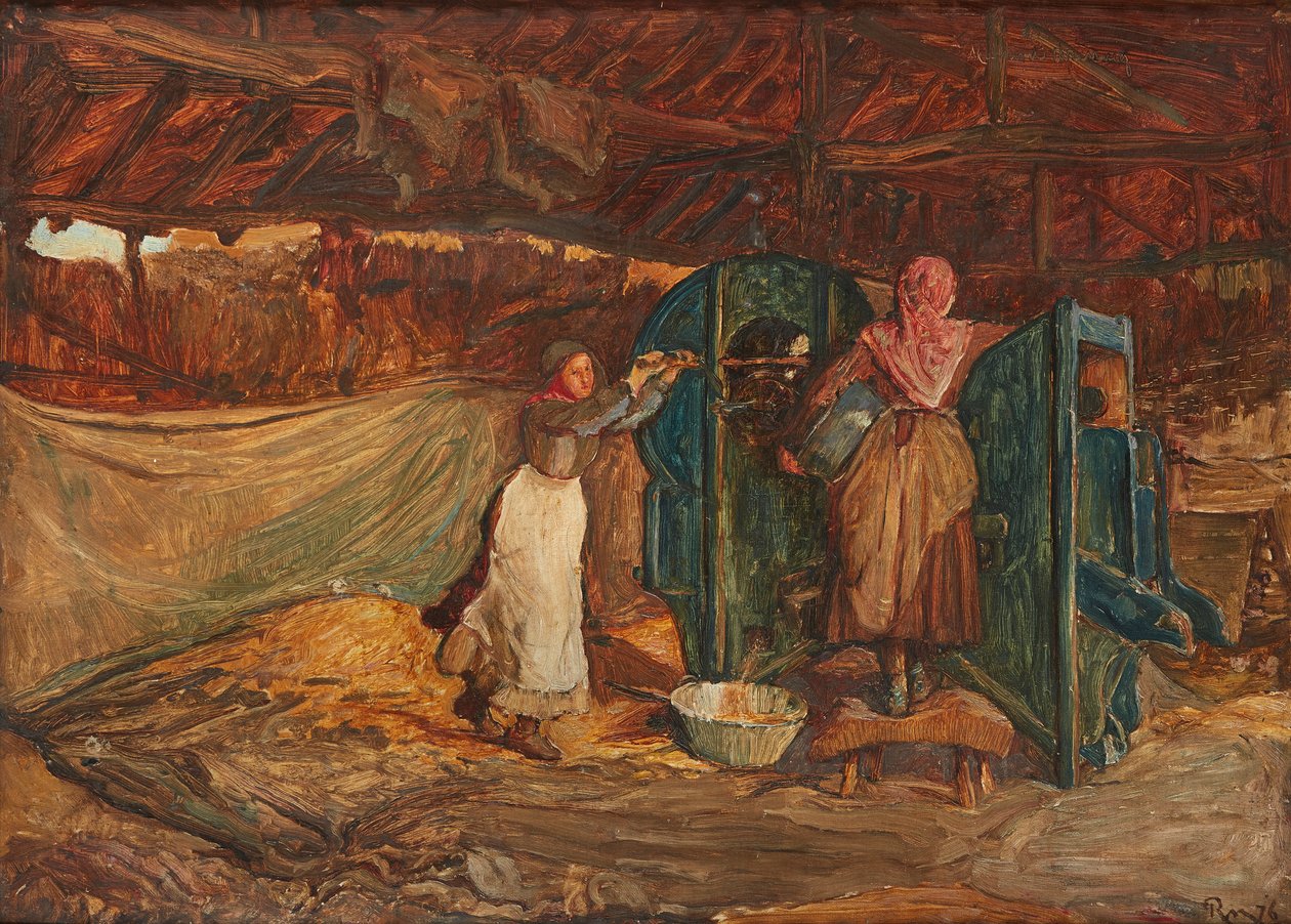 Viljan jauhatus (öljy kankaalle) tekijältä Robert Walker Macbeth