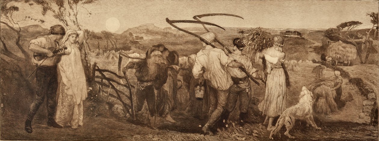 The Harvest Moon (etsaus) tekijältä Robert Walker Macbeth