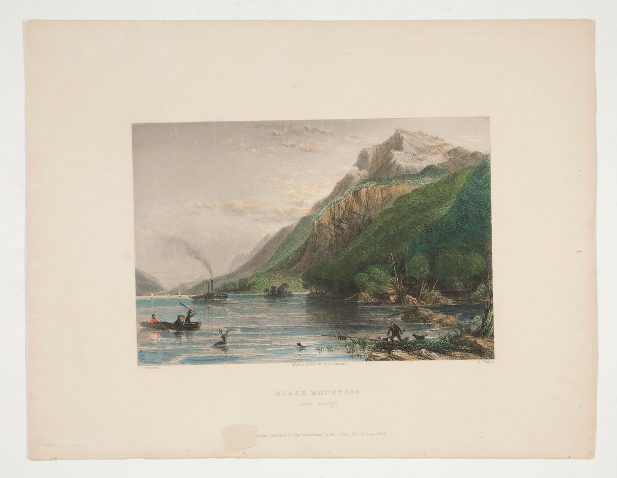 Black Mountain (Lake George), kuvitus Nathaniel Parker Willisille tekijältä Robert Wallis