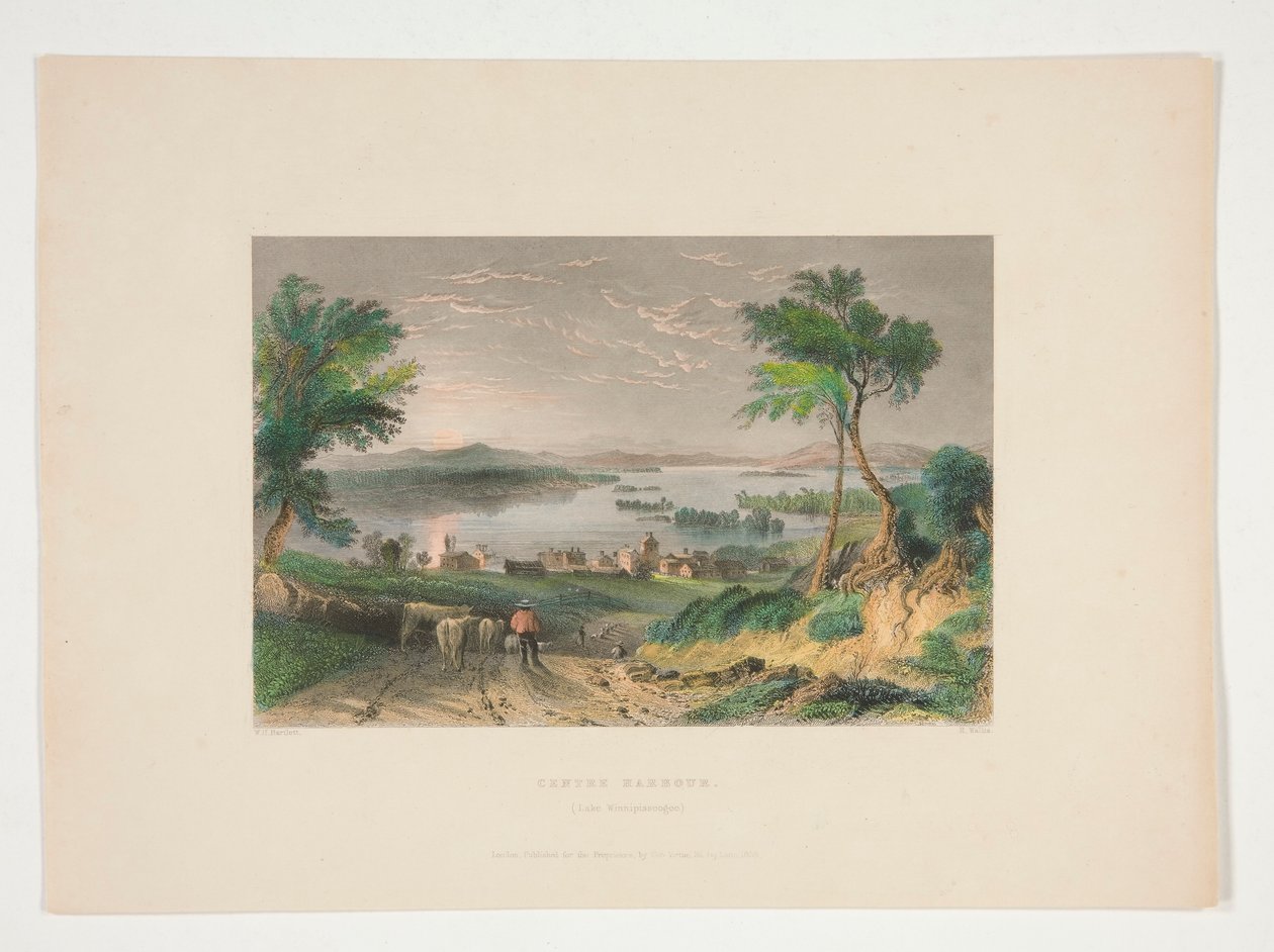 Center Harbour, Lake Winnipesaukee, kuvitus Nathaniel Parker Willisille tekijältä Robert Wallis