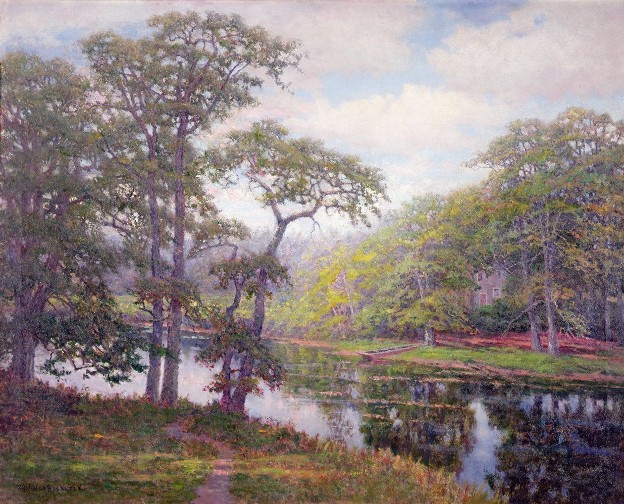 Peacedale, Rhode Island (öljy kankaalle) tekijältä Robert Ward van Boskerck