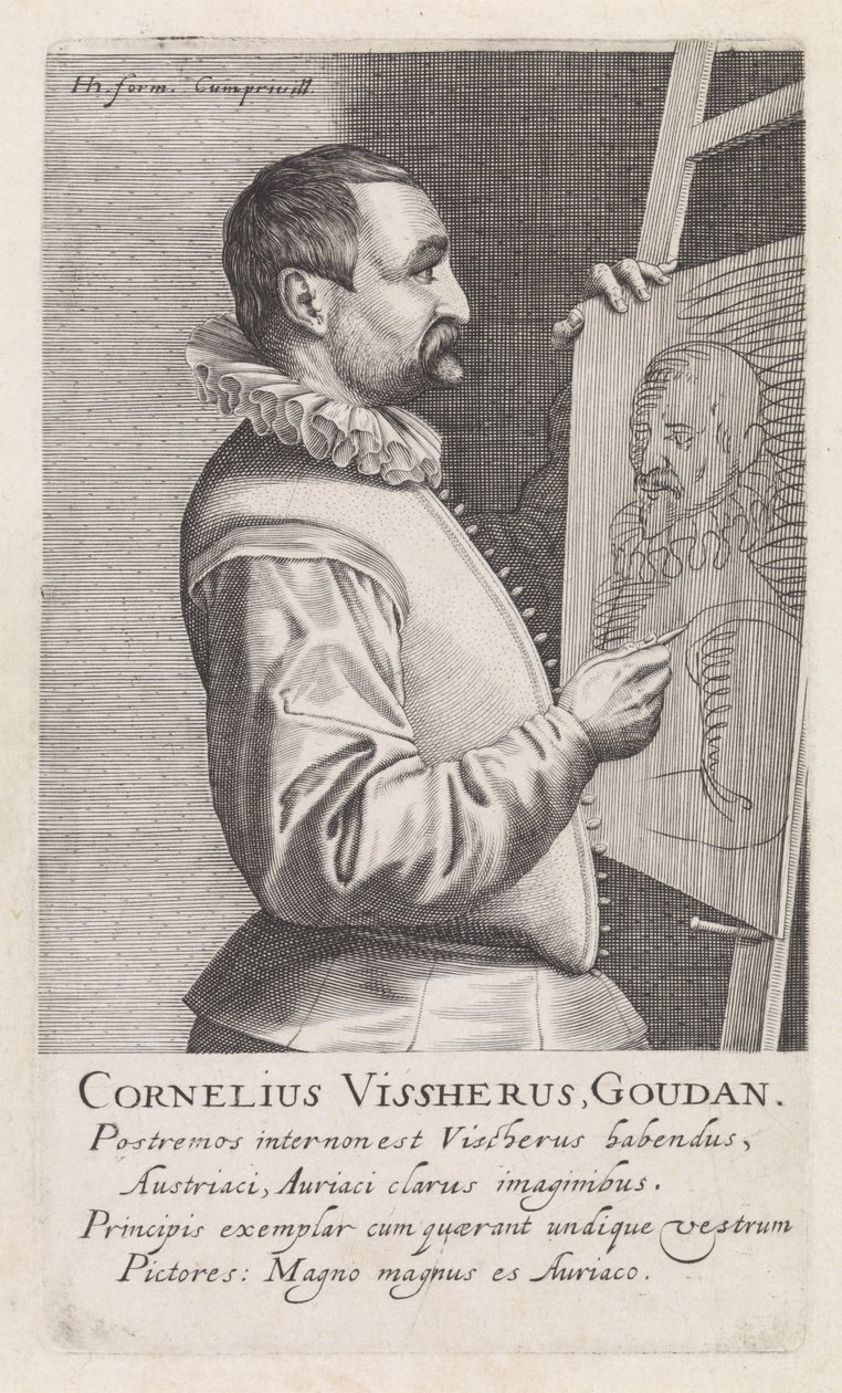 Cornelis Visscherin muotokuva tekijältä Robert Willemsz de Baudous