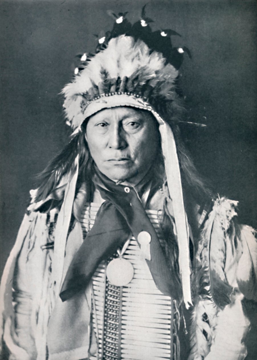 Sioux-päällikkö sotamaalauksessaan, 1912 tekijältä Robert Wilson Shufeldt
