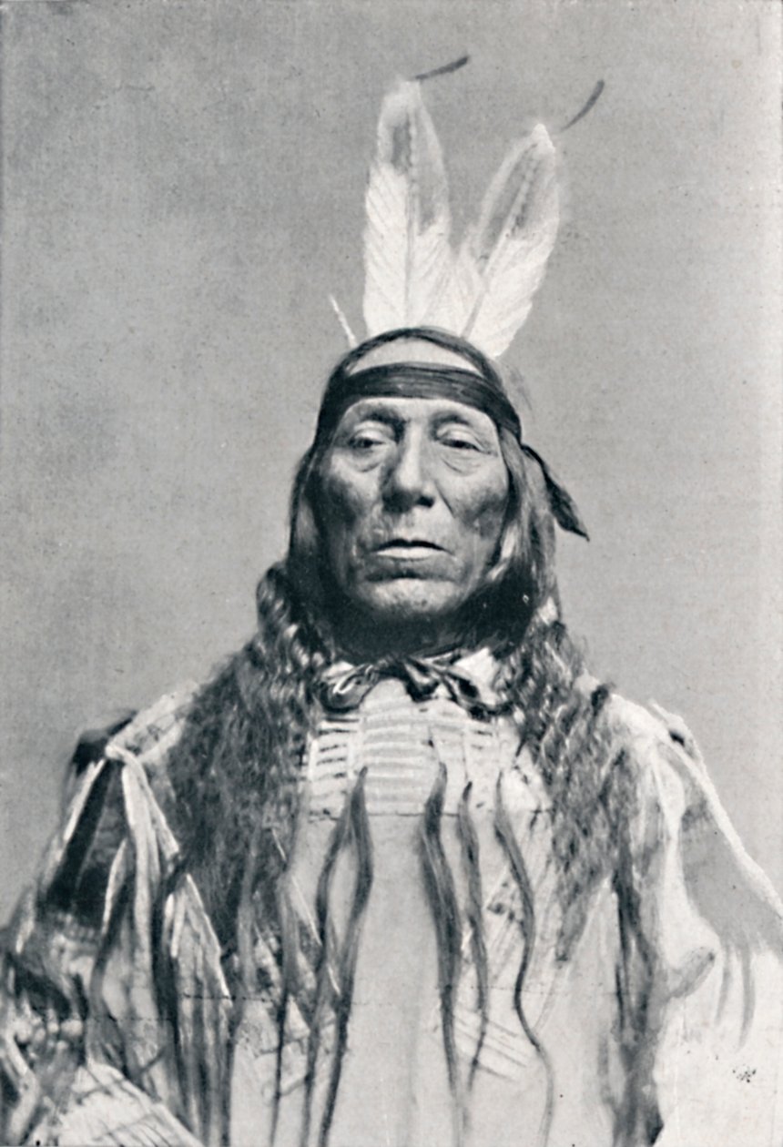 Sioux-intiaanien koko kasvokuva, 1912 tekijältä Robert Wilson Shufeldt