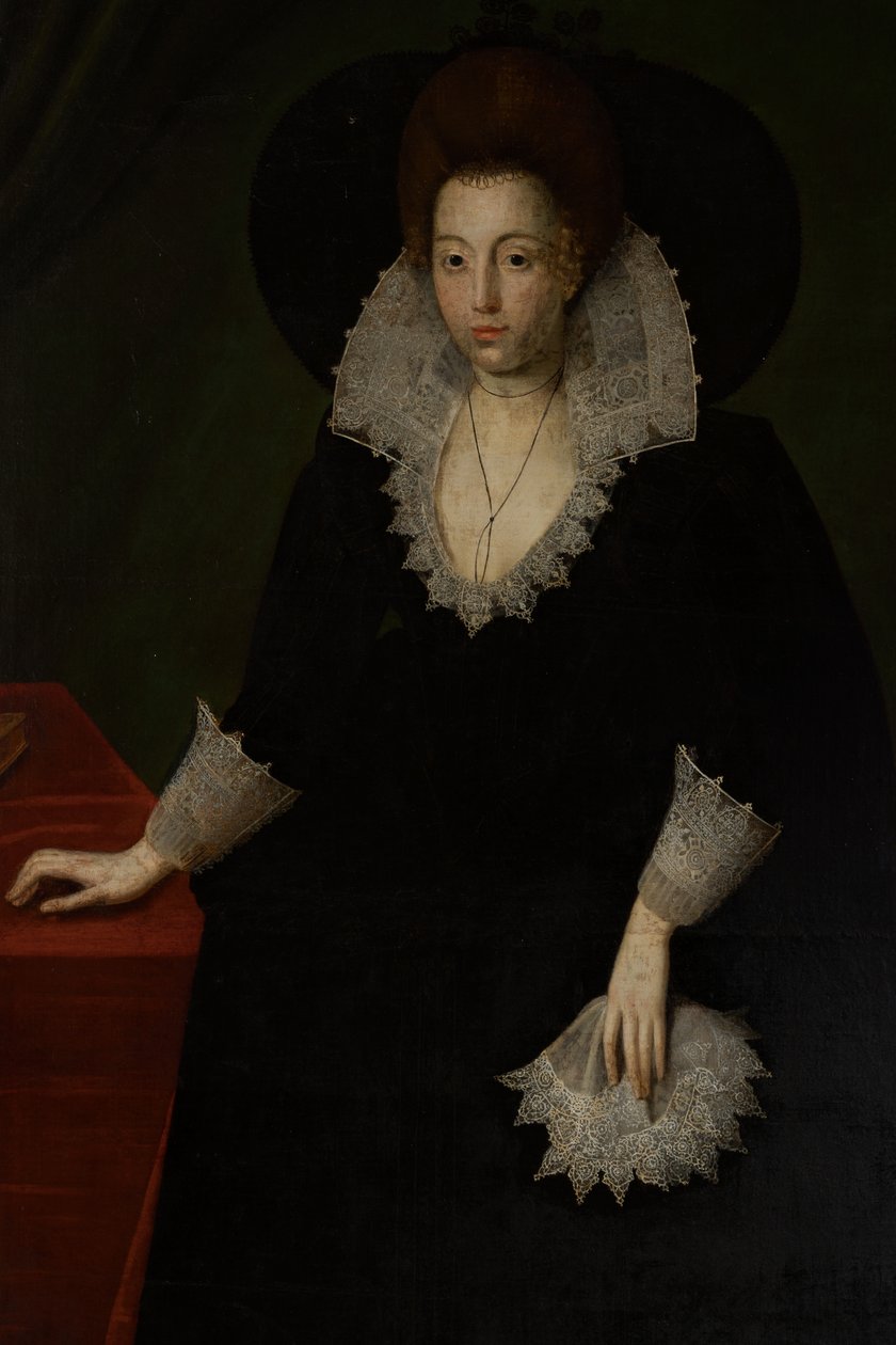Frances Walsingham, Sir Philip Sidneyn vaimo, n. 1570-1632 (öljy kankaalle) tekijältä Robert the Elder (attr. to) Peake