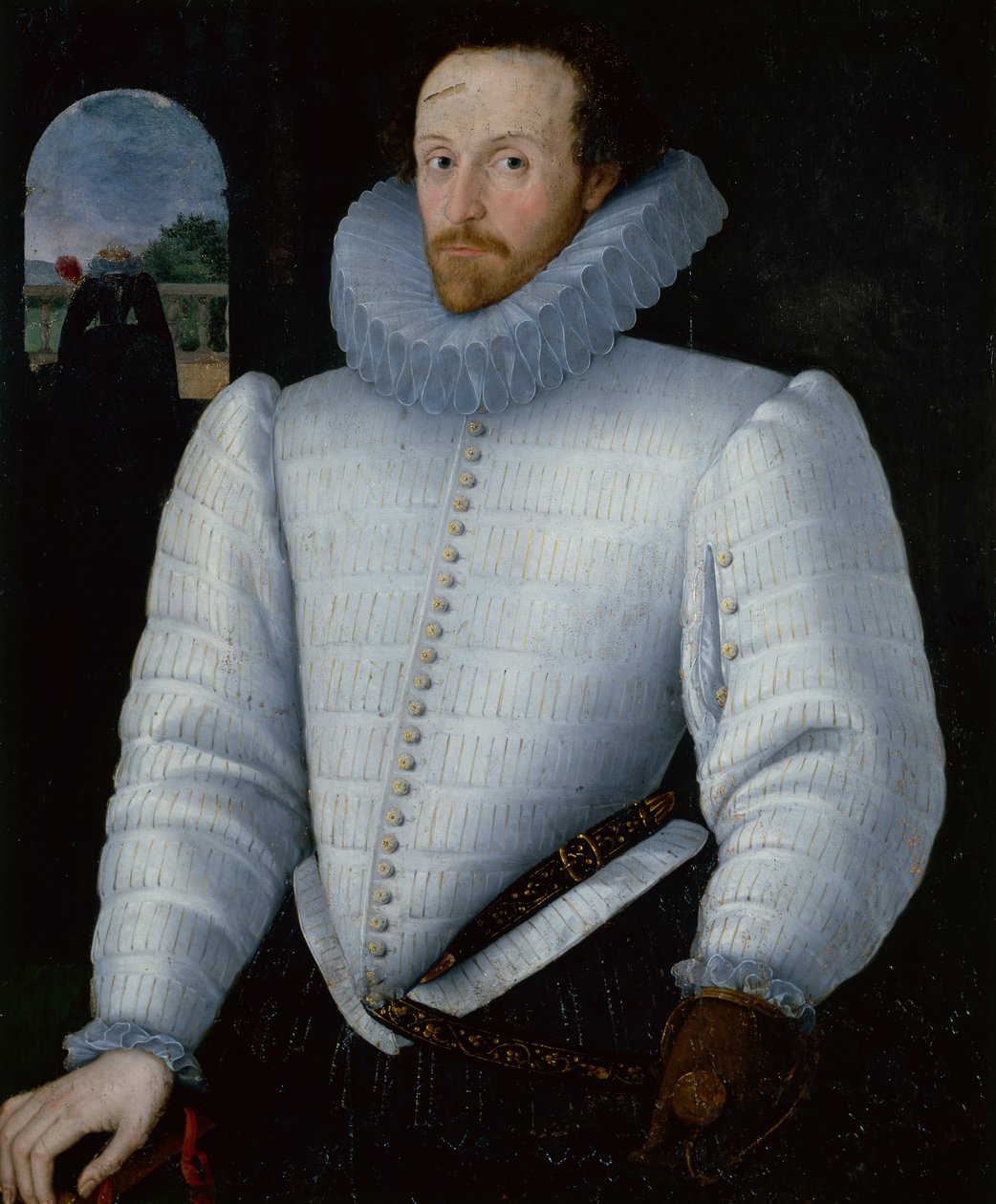 Sir Walter Raleighin muotokuva (öljy) tekijältä Robert the Elder Peake