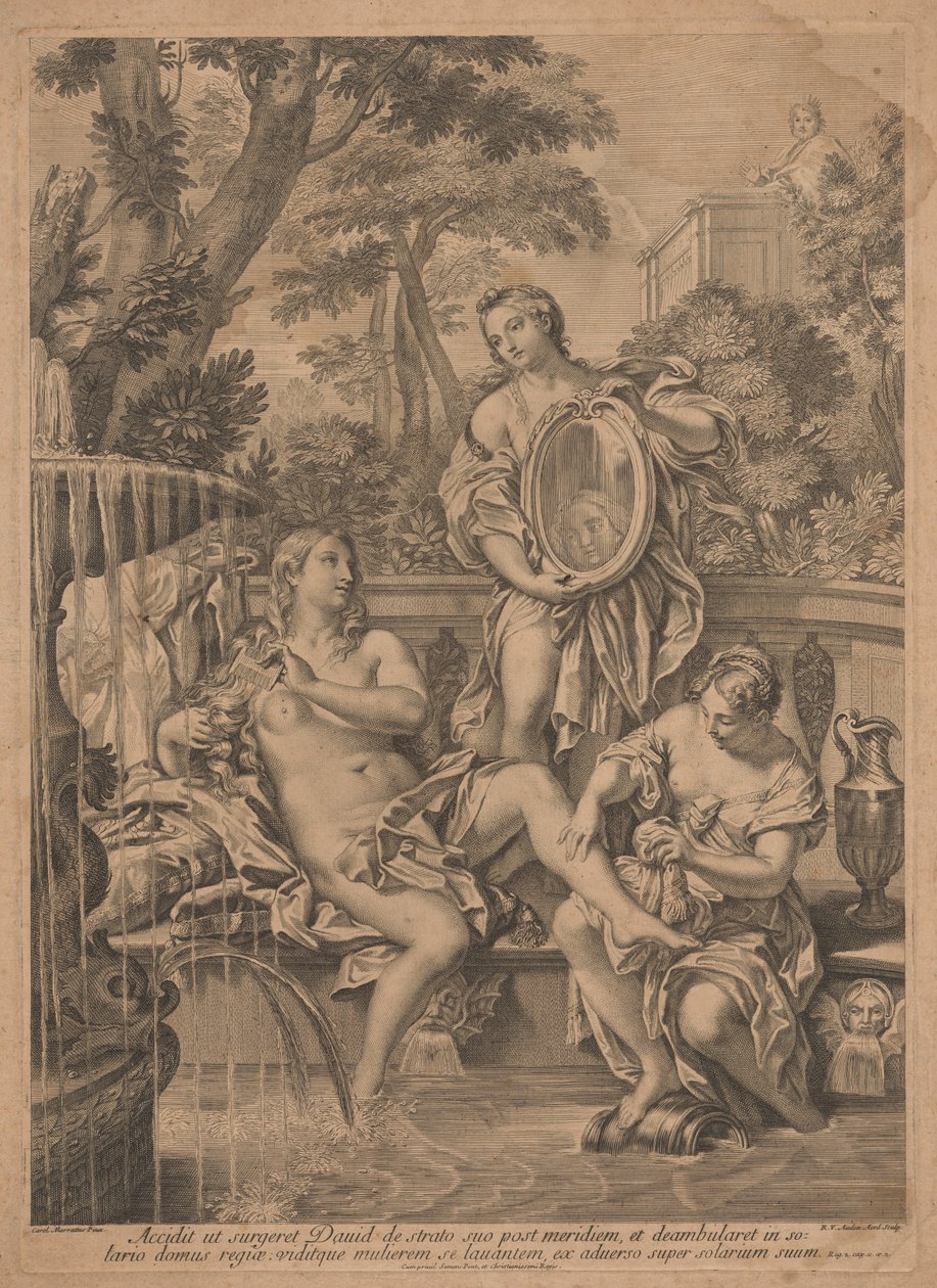 Daavid ja Batseba tekijältä Robert van Audenaerd, after Carlo Maratta