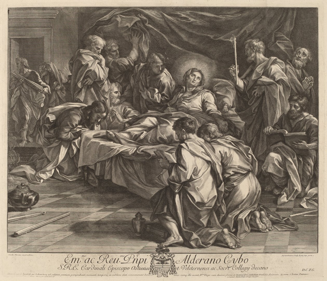 Neitsyen kuolema tekijältä Robert van Audenaerd after Carlo Maratta