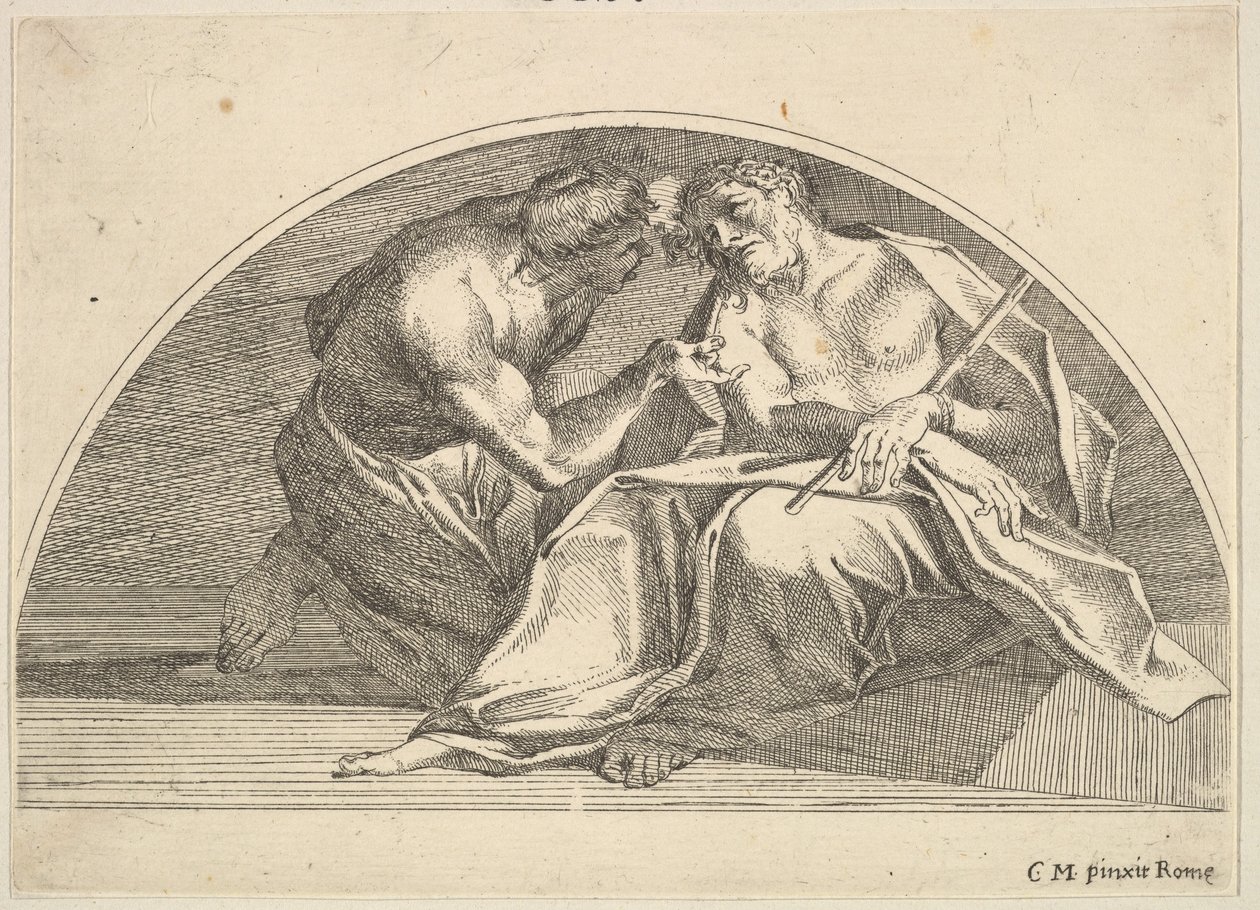 Kristuksen pilkkaaminen, 1680-1743. tekijältä Robert van Audenaerde