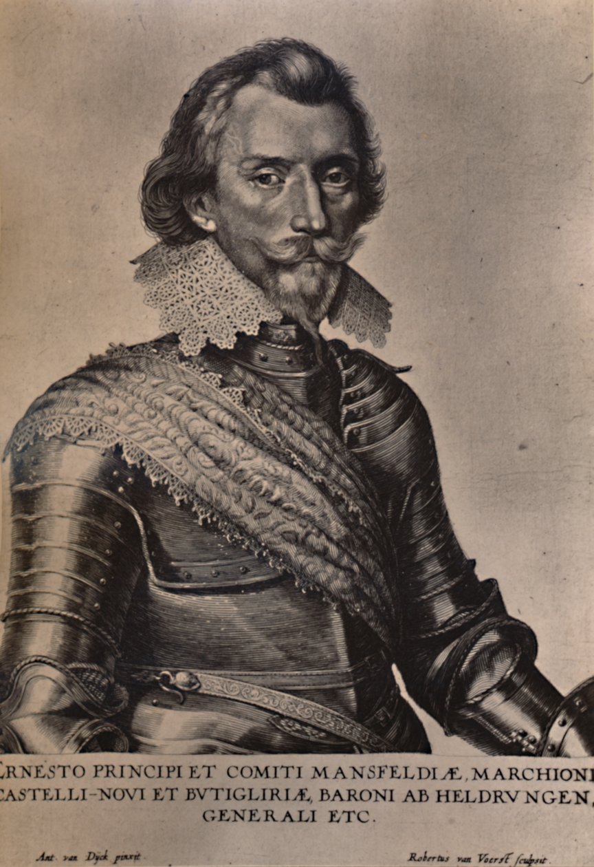 Kreivi Ernst von Mansfeld, kolmikymmenvuotisen sodan saksalainen kenraali, 1600-luku 1894 tekijältä Robert van Voerst