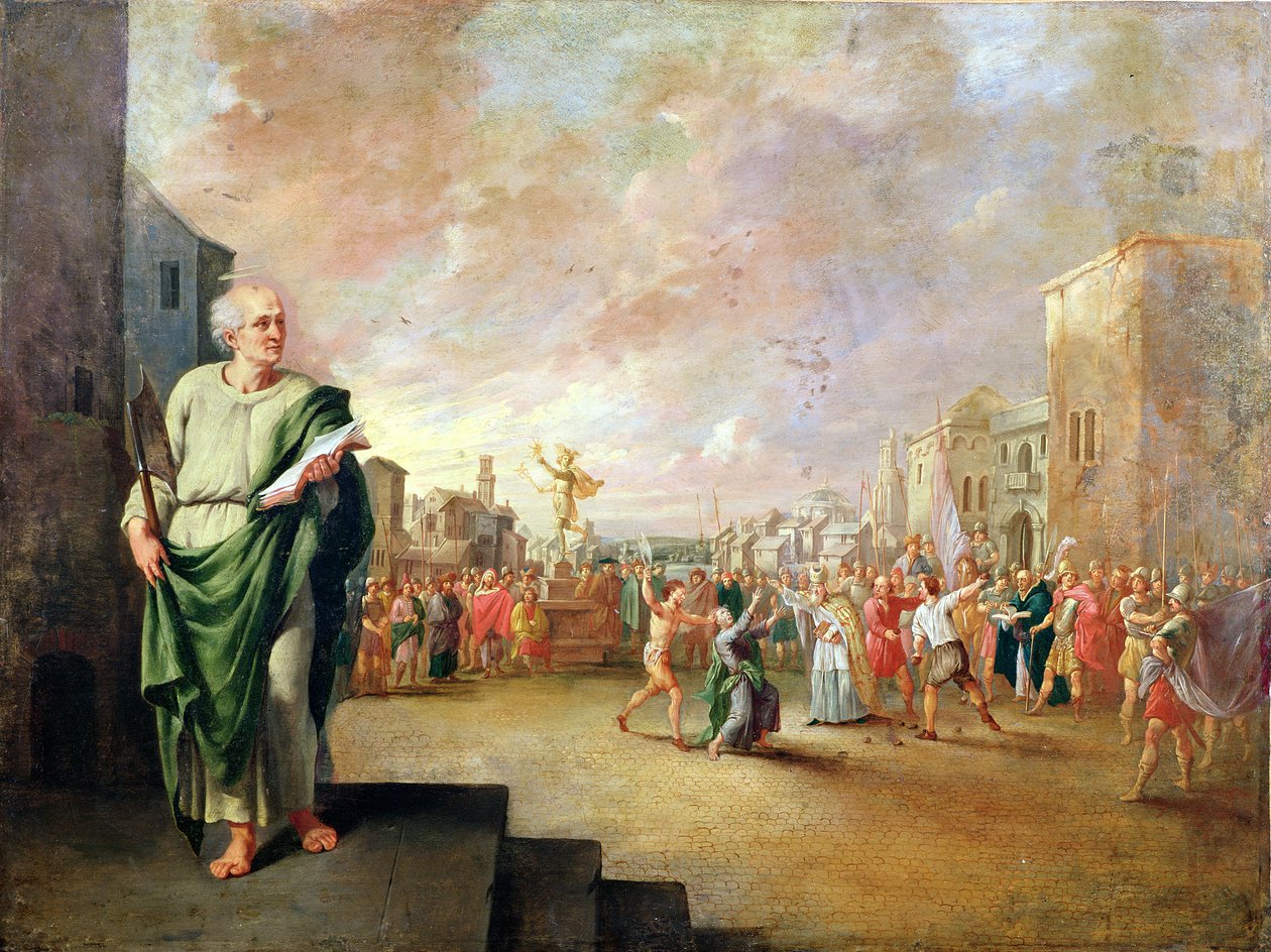 St. Matthias (öljy kuparille) tekijältä Robert van den Hoecke