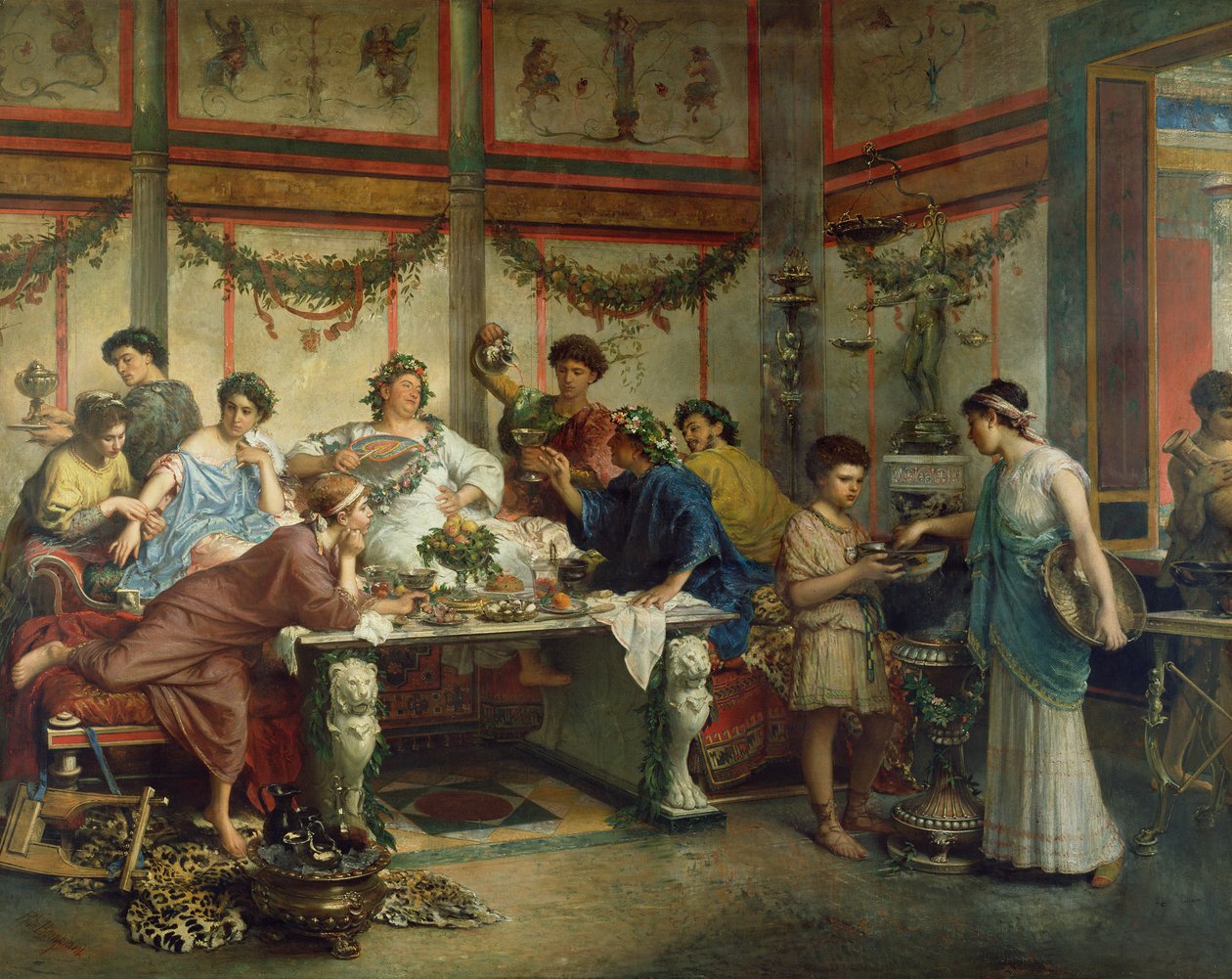 Roomalainen Saturnalia-juhla, 1800-luvun toinen puoli. tekijältä Roberto Bompiani