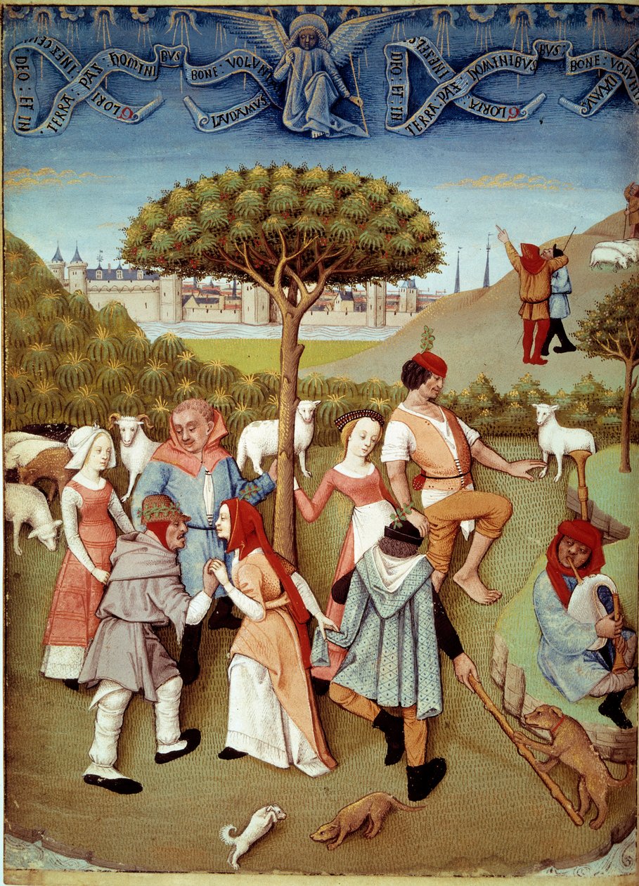 Champetre dance Ilmoitus paimenille. Miniatyyri otettu Charles d