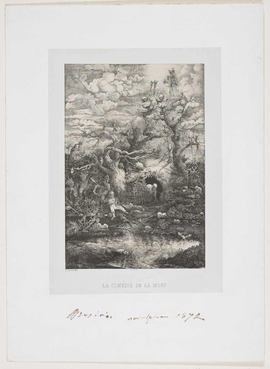 Kuoleman komedia, 1854 tekijältä Rodolphe Bresdin