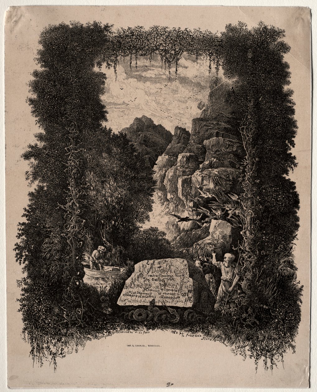 Ensimmäinen etukappale Thierry-Faletansin satuihin ja satuihin, 1868. tekijältä Rodolphe Bresdin