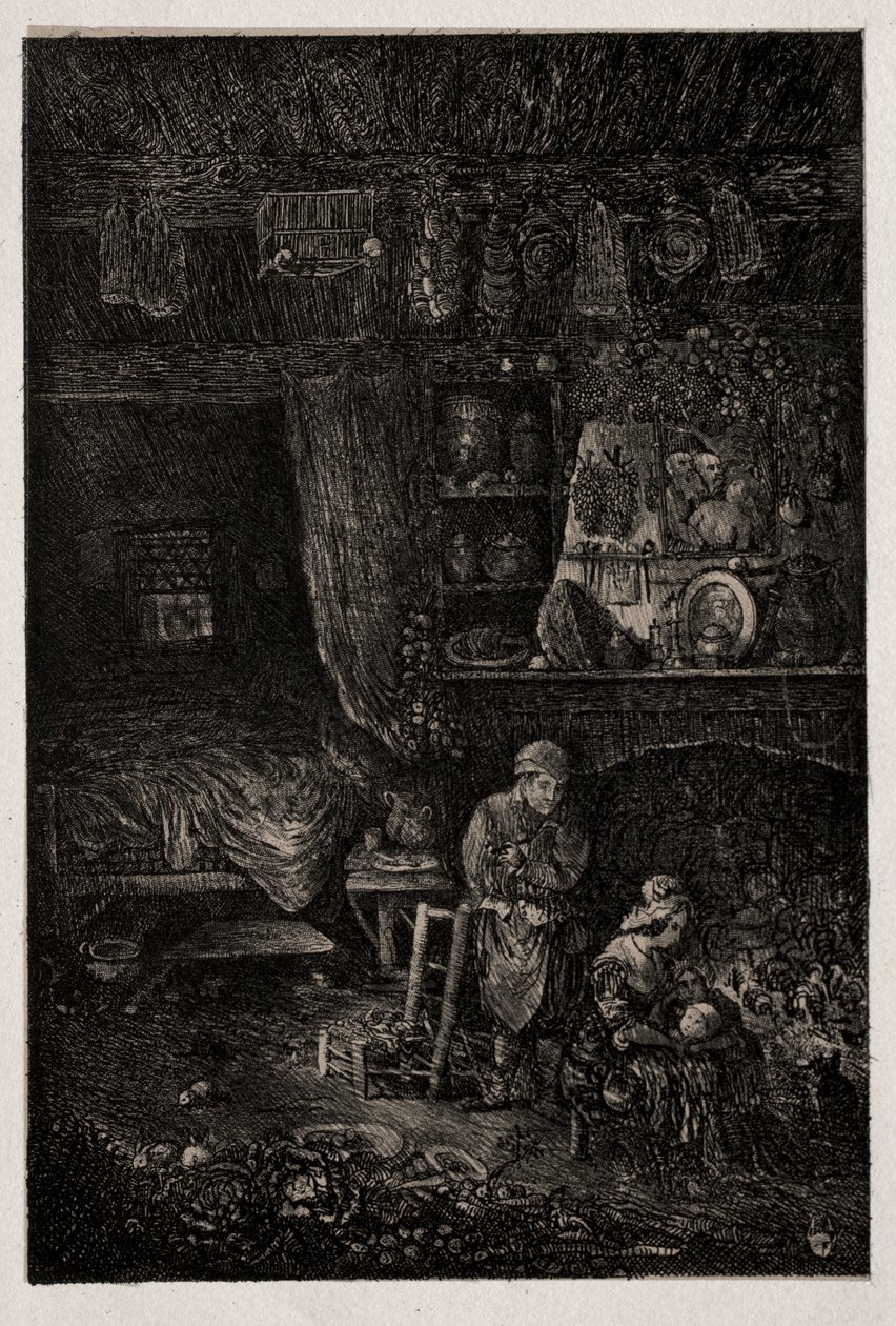 Flanderin sisustus, 1856. tekijältä Rodolphe Bresdin