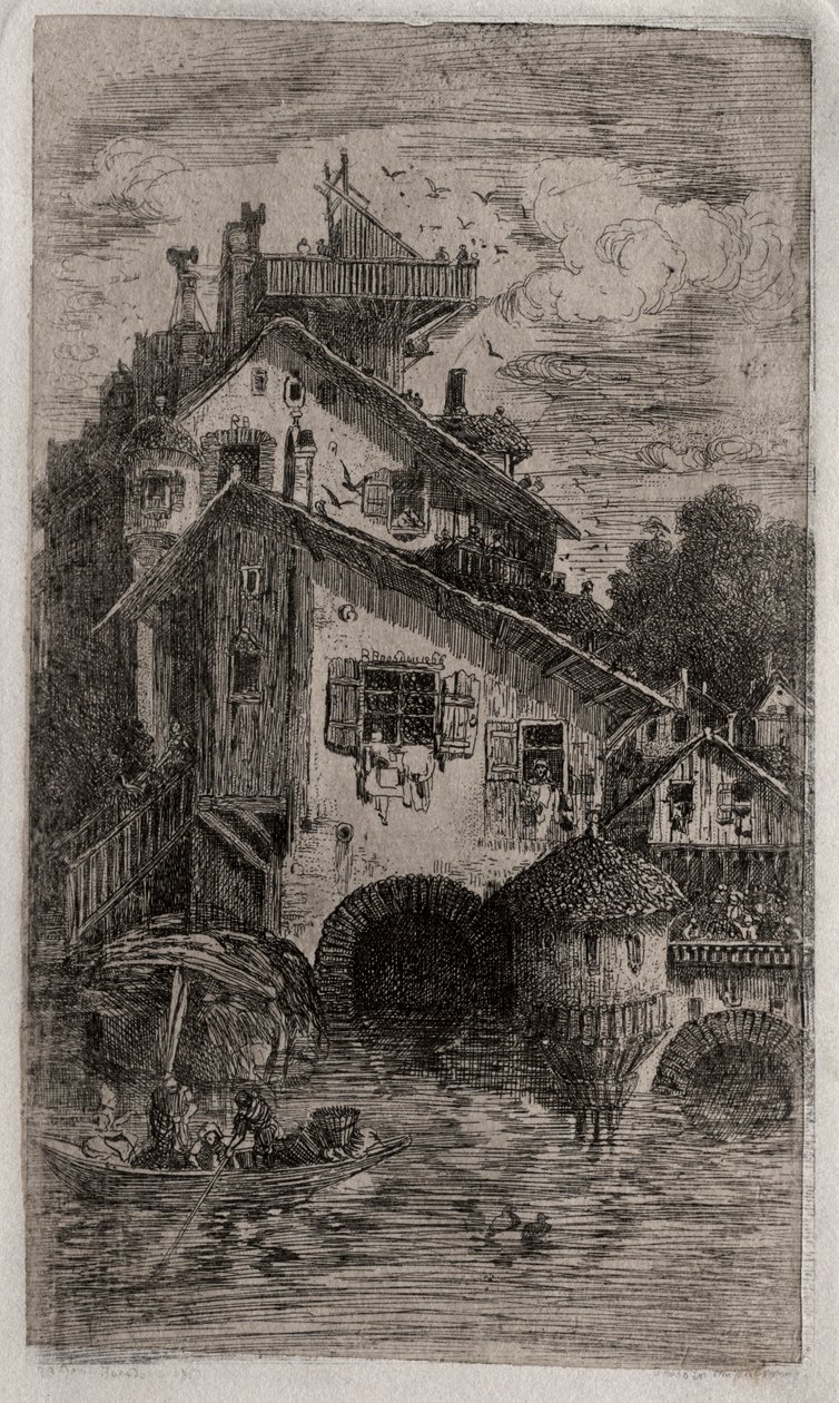 Mylly, 1866. tekijältä Rodolphe Bresdin