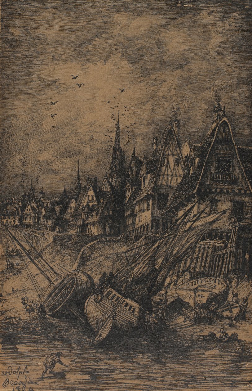 Pesty laivat, 1864 tekijältä Rodolphe Bresdin