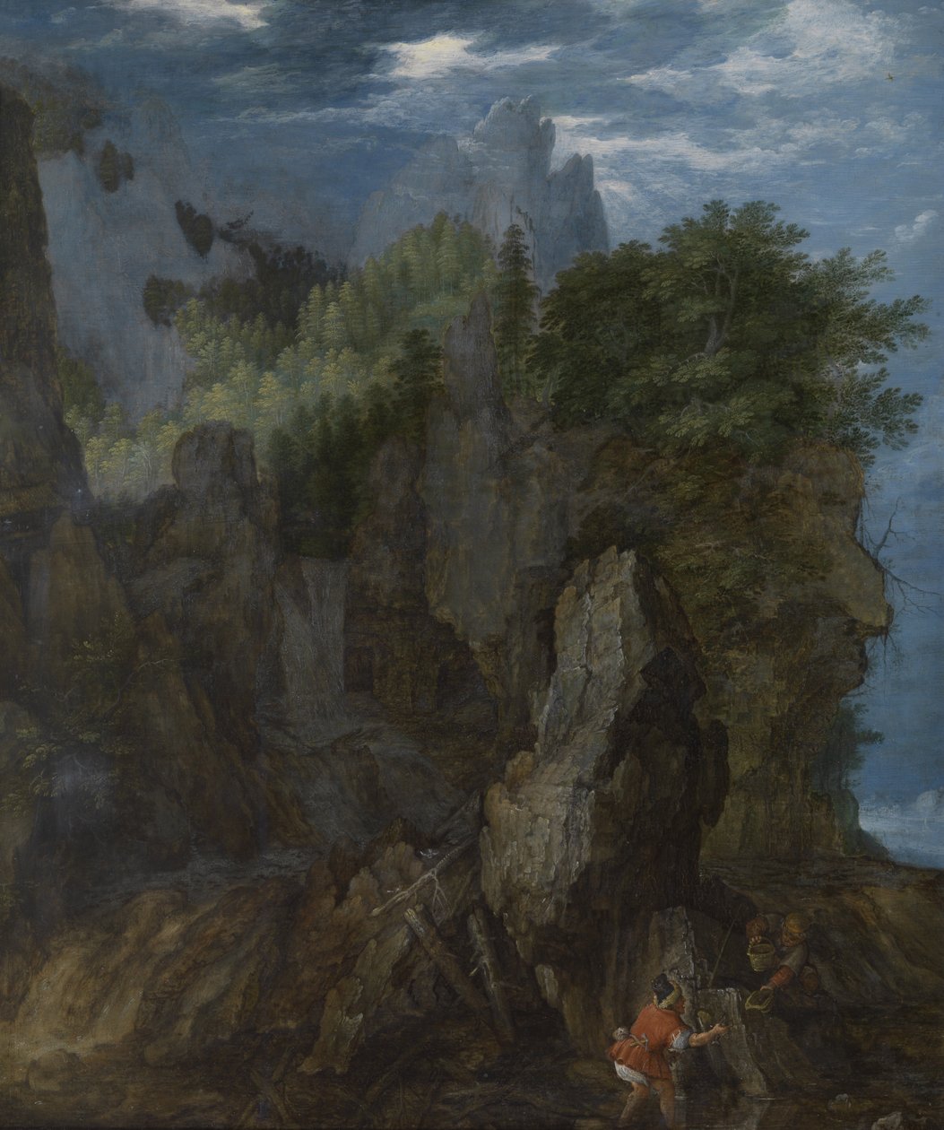The Crayfish Fishermen, n. 1608 (öljy kankaalle) tekijältä Roelandt Jacobsz. Savery