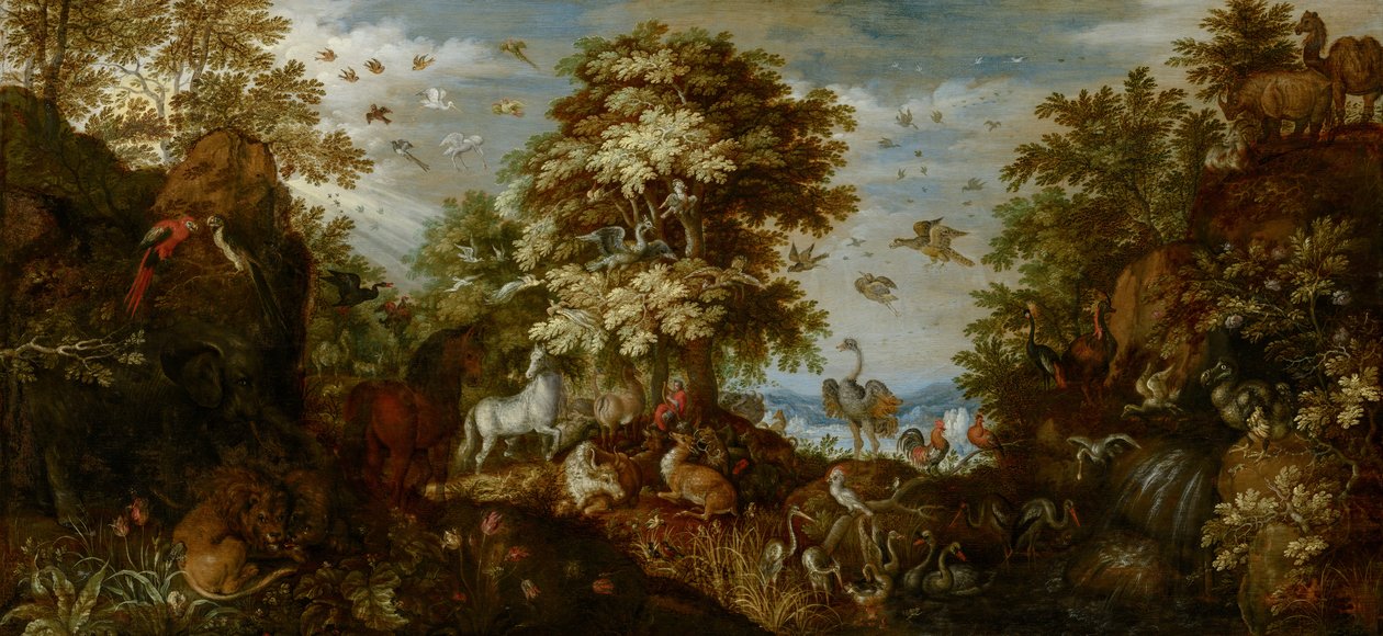 Orpheus hurmaa eläimiä musiikillaan, 1627 tekijältä Roelandt Jacobsz. Savery