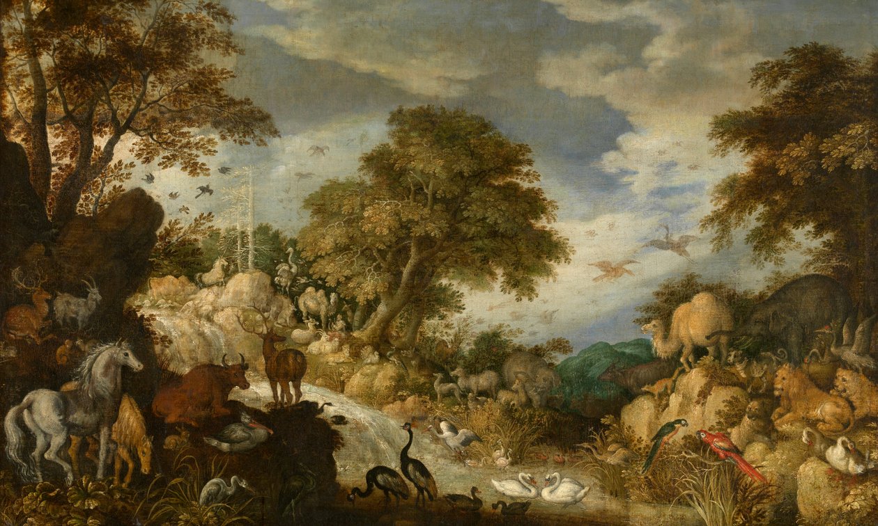 Orpheus ja eläimet (öljy kankaalle) tekijältä Roelandt Jacobsz. Savery