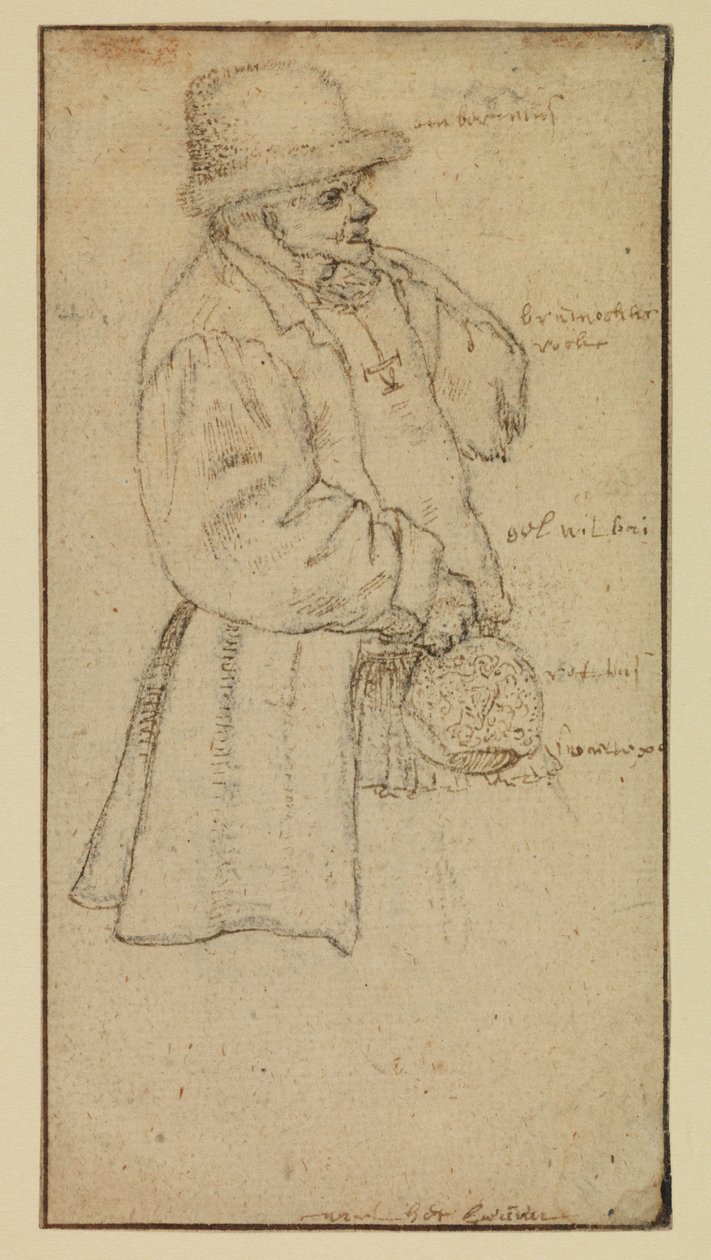Talonpoika kantamassa purkkia, recto, 1500-luku tekijältä Roelandt Jacobsz. Savery