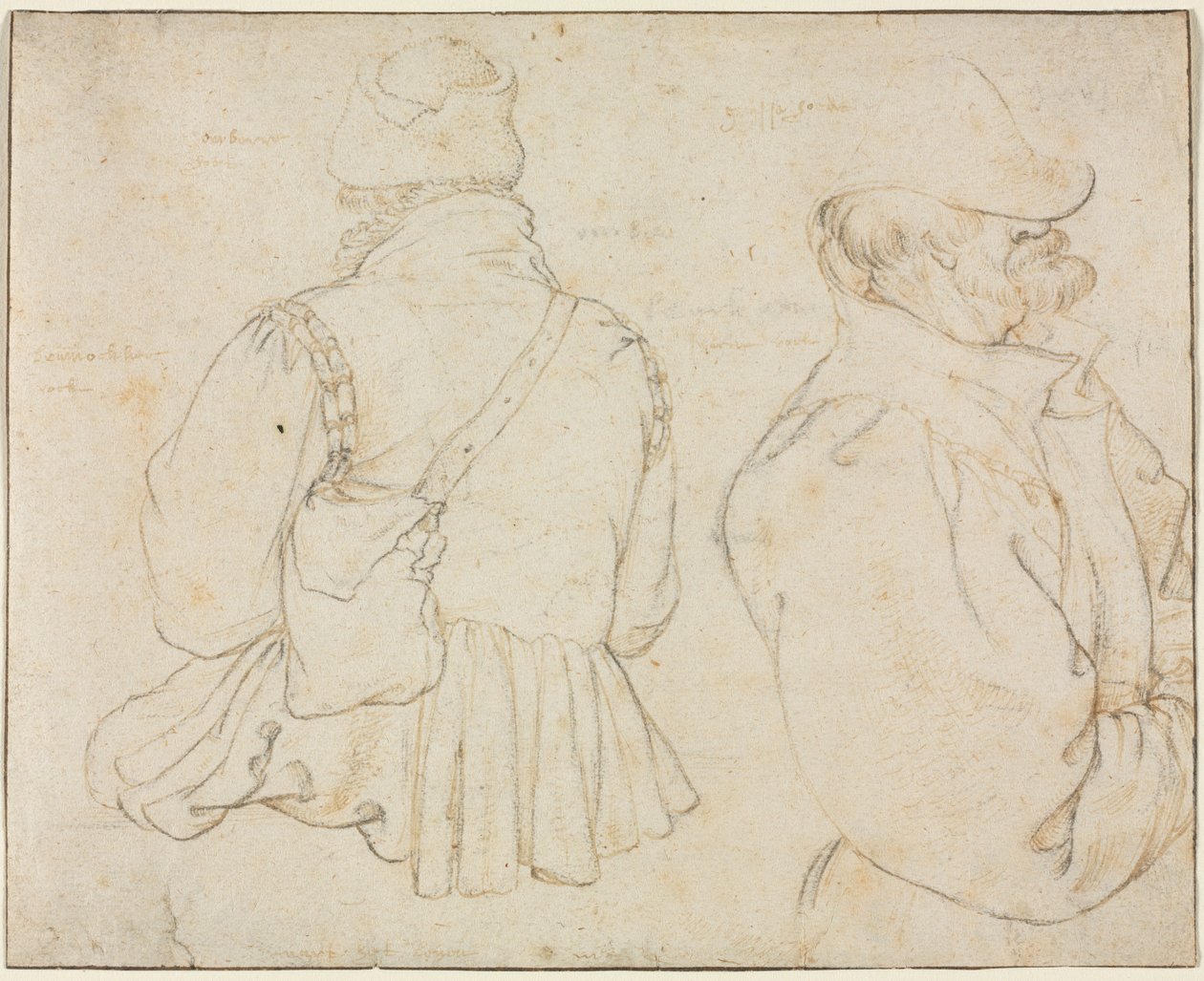 Kaksi Boheemin talonpoikaa puolipitkänä, n. 1605-1610. tekijältä Roelant Savery
