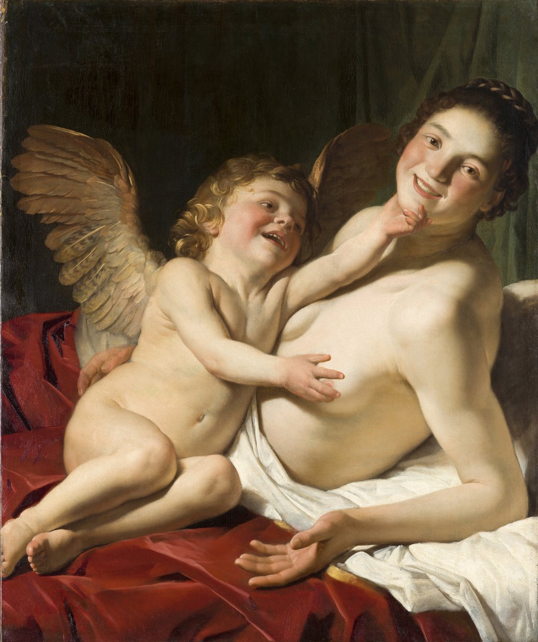 ""Venus et Cupidon"" (Venus ja Cupid) Peinture de Roeloff van Zijl (actif säe 1608-1631) säe 1625 Frans Hals Museum Haarlem tekijältä Roeloff van Zijl