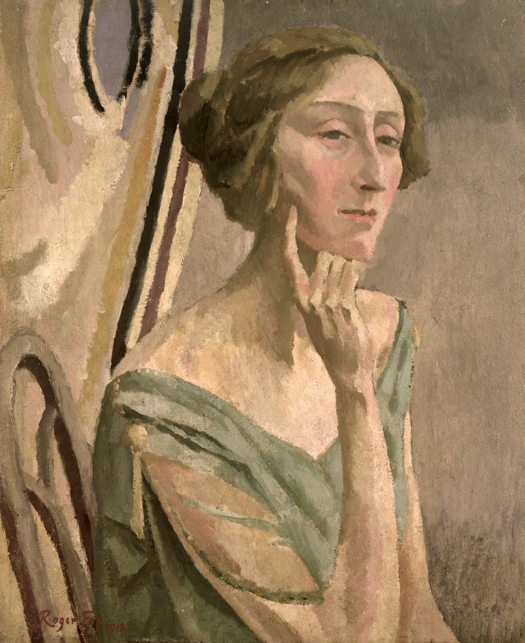 Edith Sitwellin (1887-1964) muotokuva, 1915. tekijältä Roger Eliot Fry