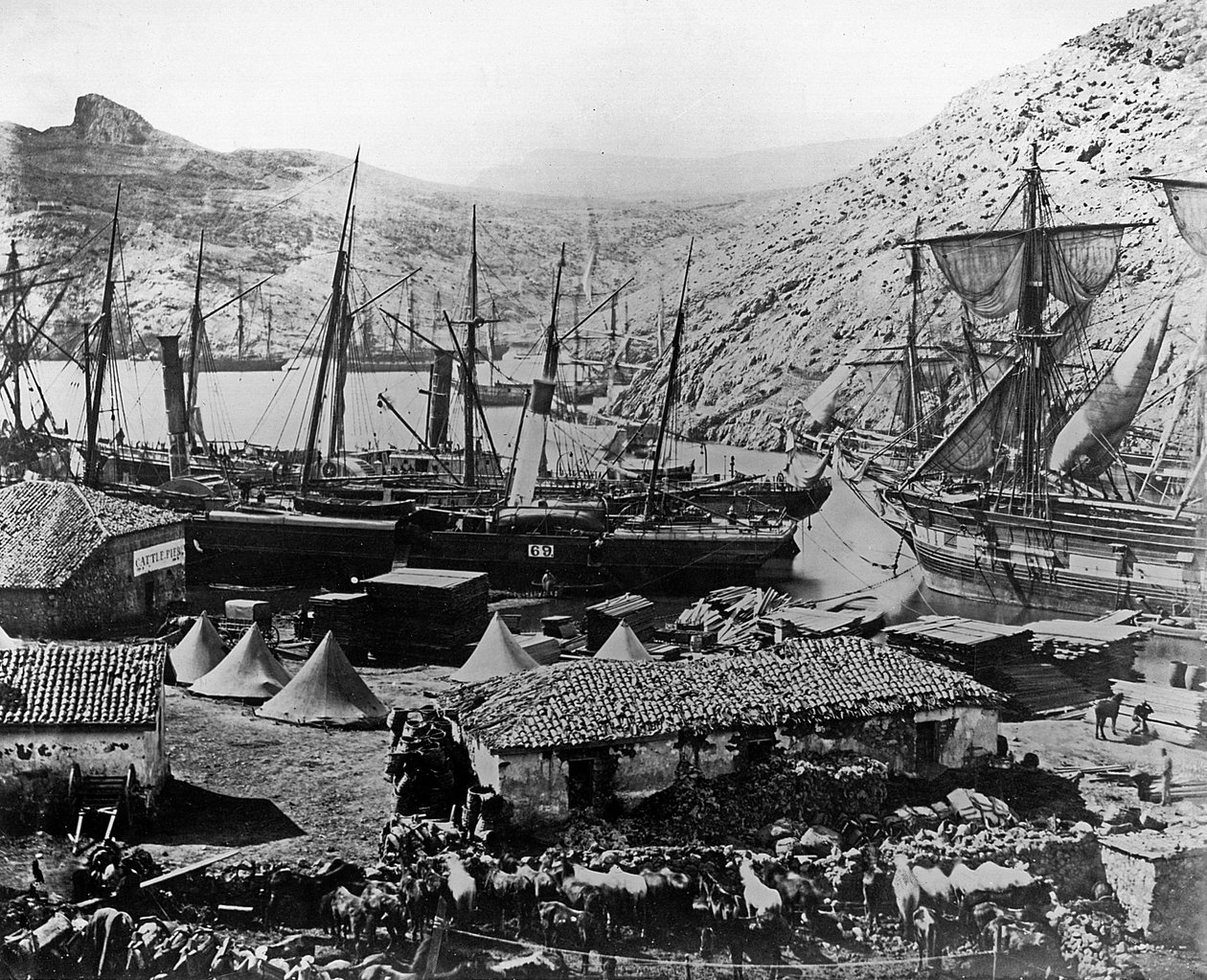Cossack Bay, Krim, noin 1855 tekijältä Roger Fenton