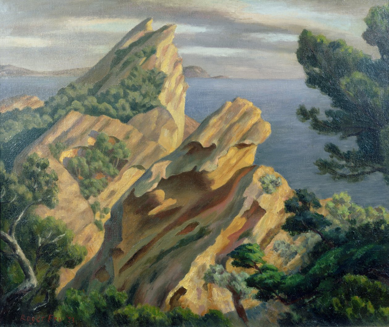 La Ciotat, lähellä Marseillea, 1923 (öljy) tekijältä Roger Eliot Fry