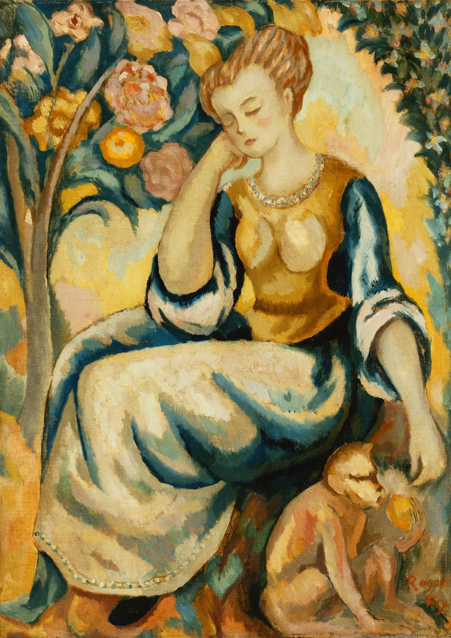 Lady with a Monkey, n. 1917 tekijältä Roger Eliot Fry