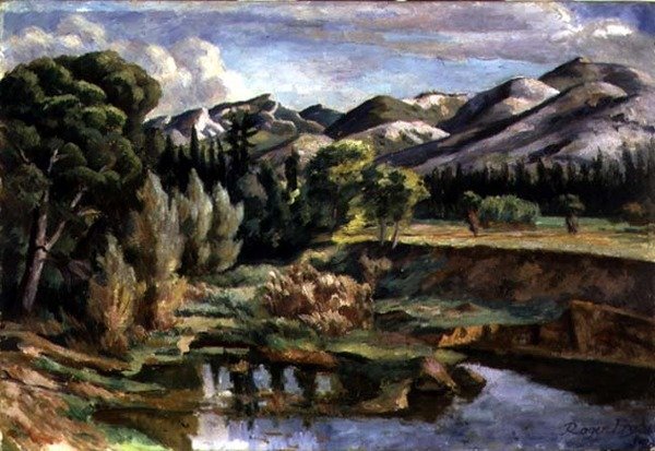 Kohtaus Ranskassa (öljy kankaalle) tekijältä Roger Eliot Fry