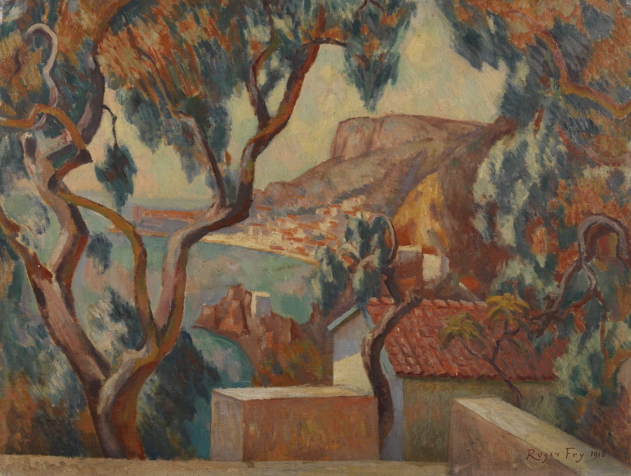 Näkymä Cote d"Azurille, Menton, 1916 tekijältä Roger Eliot Fry