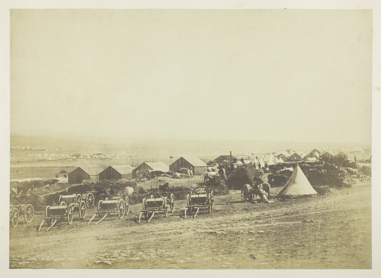 Tykistön vaunuja, Balaklava kaukaisuudessa tekijältä Roger Fenton