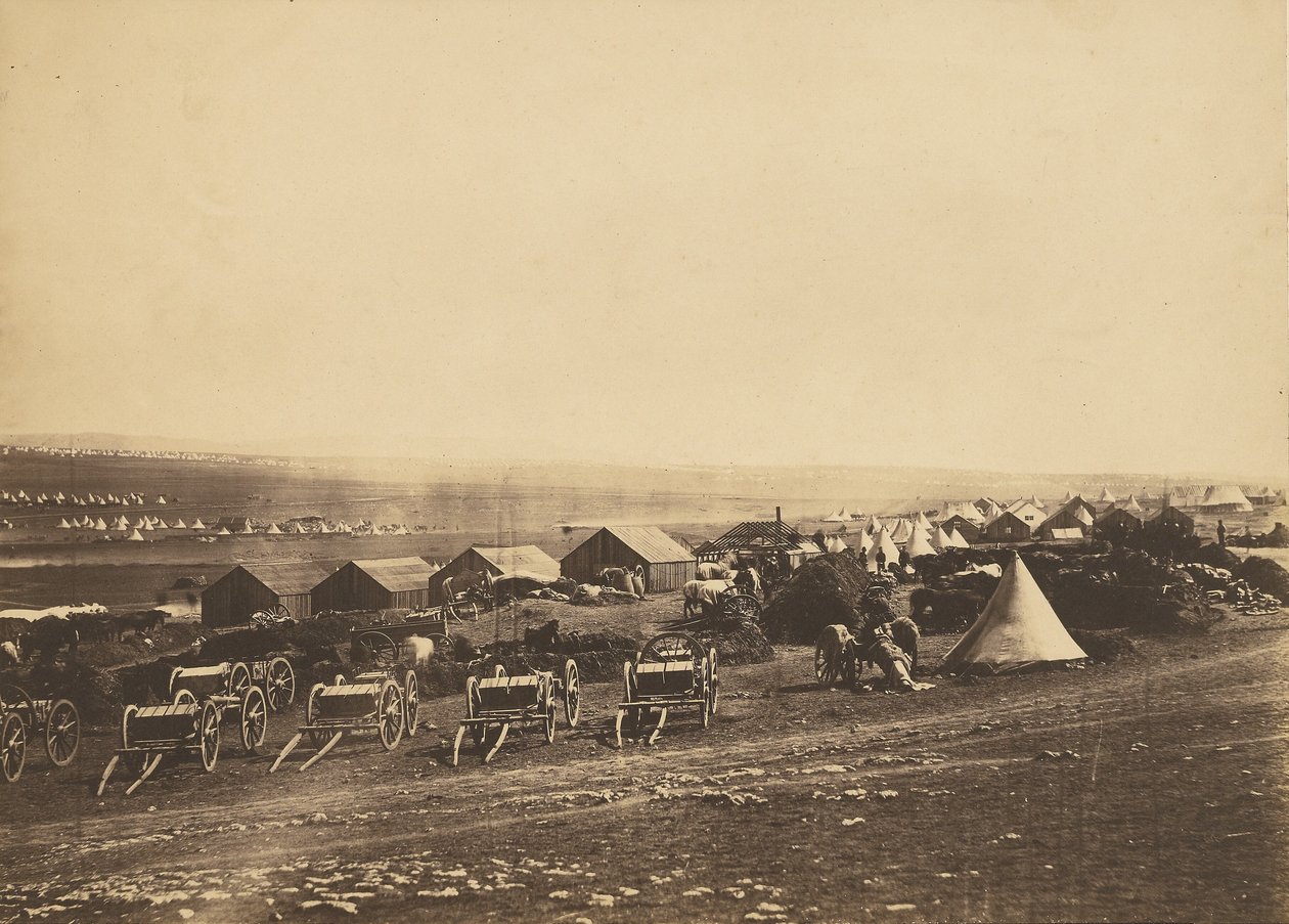Tykistövaunuja, Balaklava kaukaisuudessa. tekijältä Roger Fenton