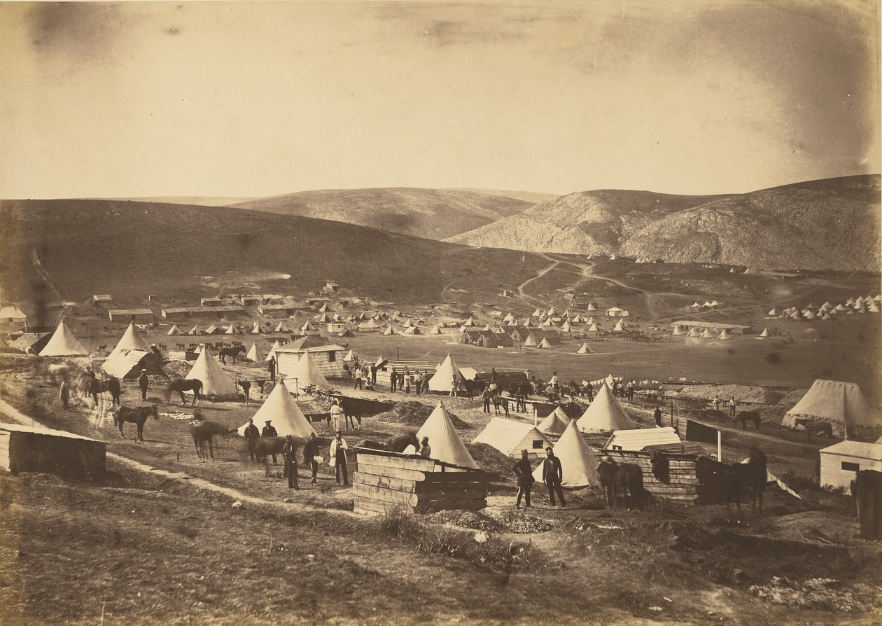 5. kaartin rakuunarykmentin leiri tekijältä Roger Fenton