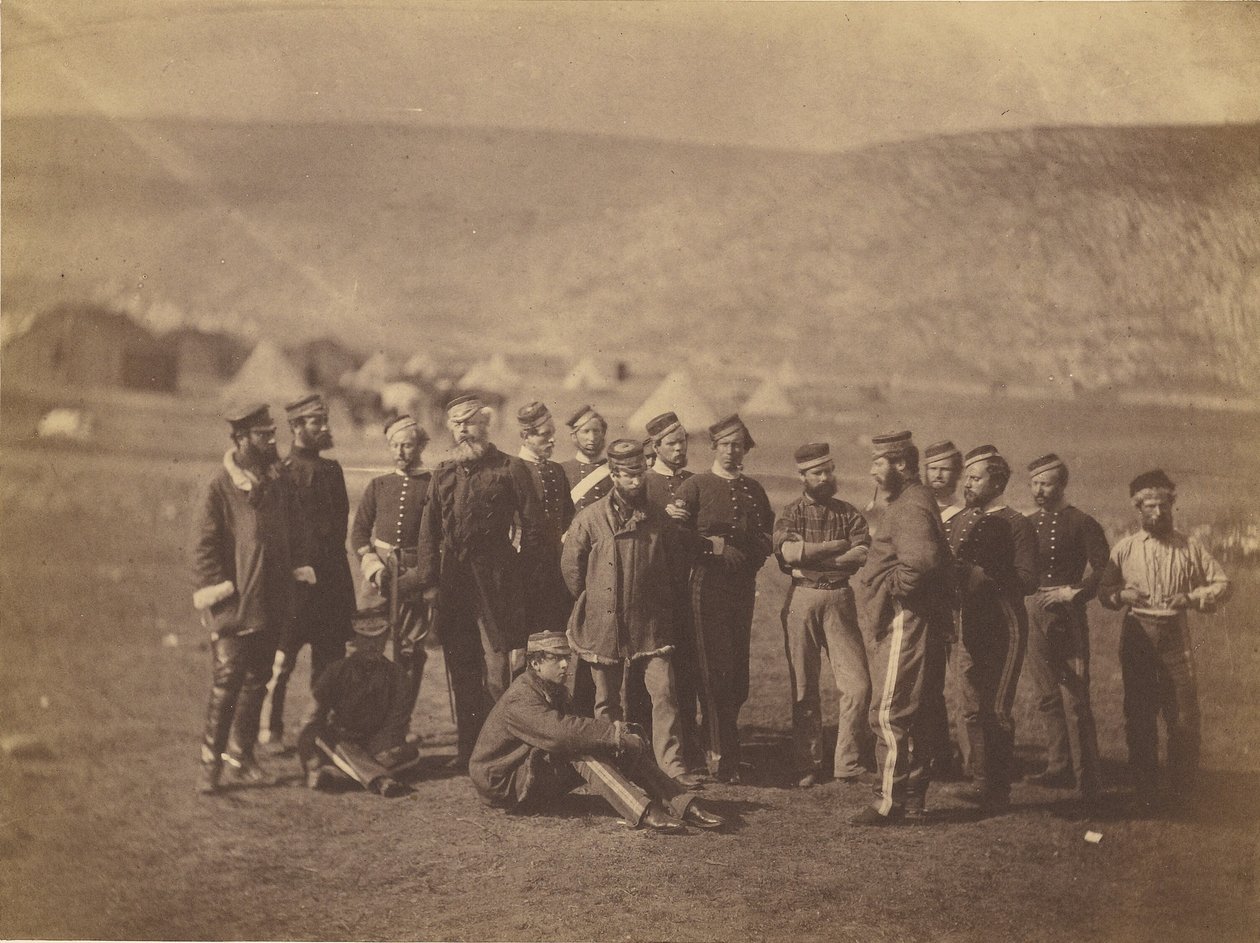 Eversti Doherty, upseerit ja miehistö. 13. kevyt rakuunarykmentti. tekijältä Roger Fenton