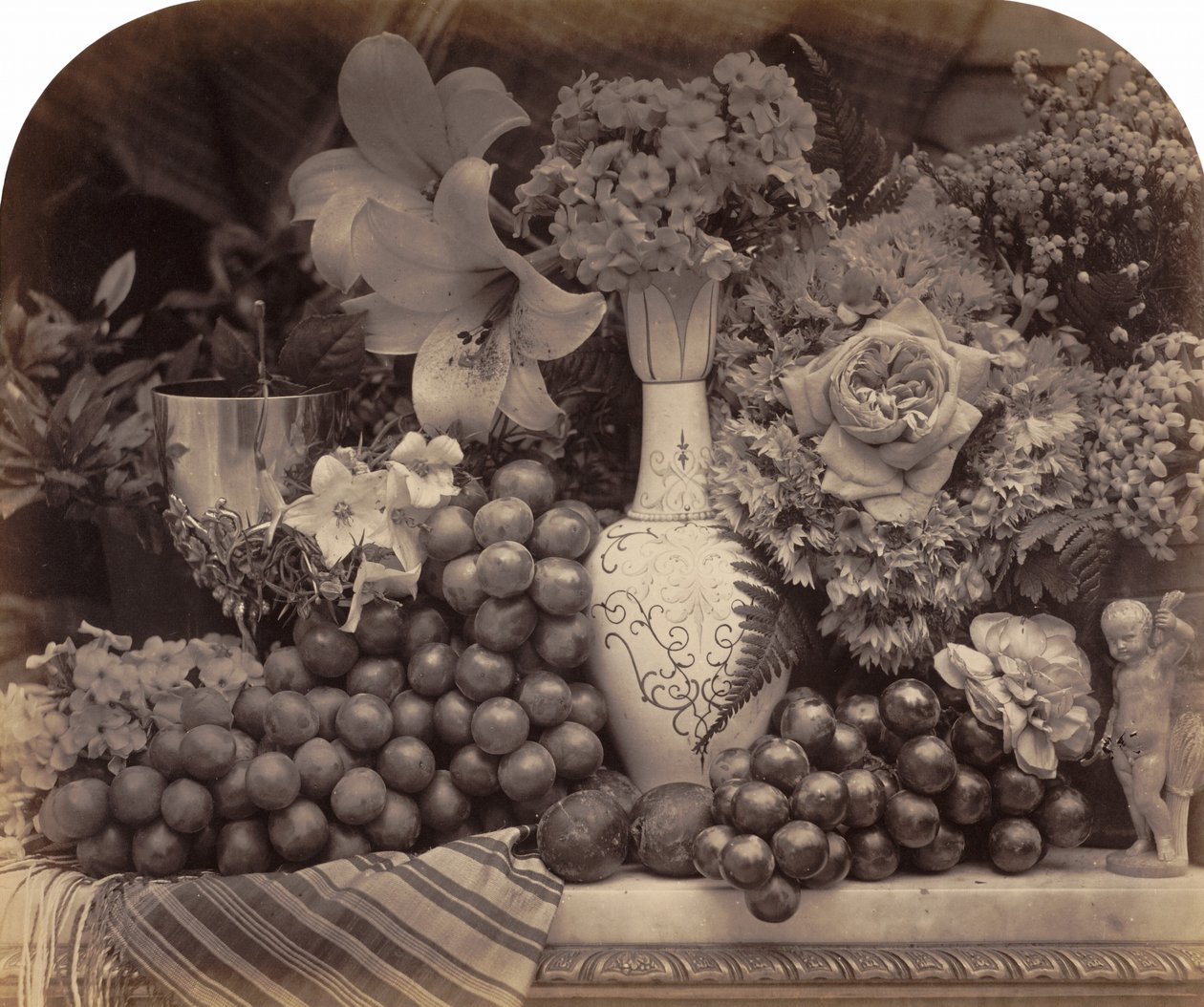 Hedelmiä ja kukkia, 1860. tekijältä Roger Fenton