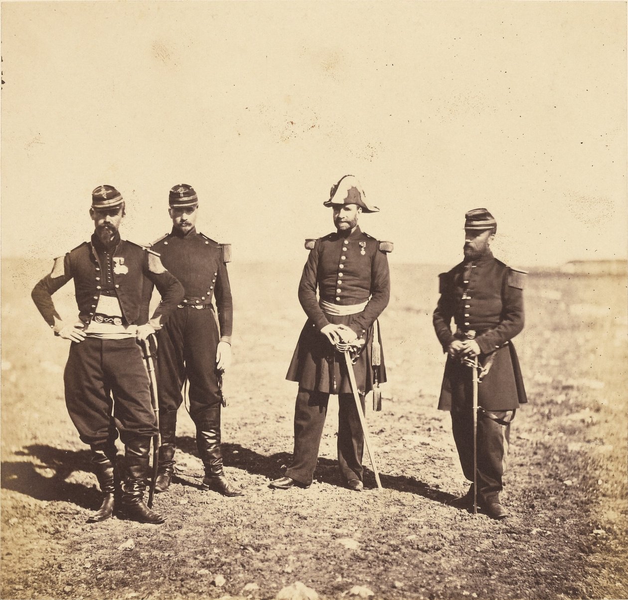 Kenraali Bennet ja hänen esikuntansa upseerit. tekijältä Roger Fenton