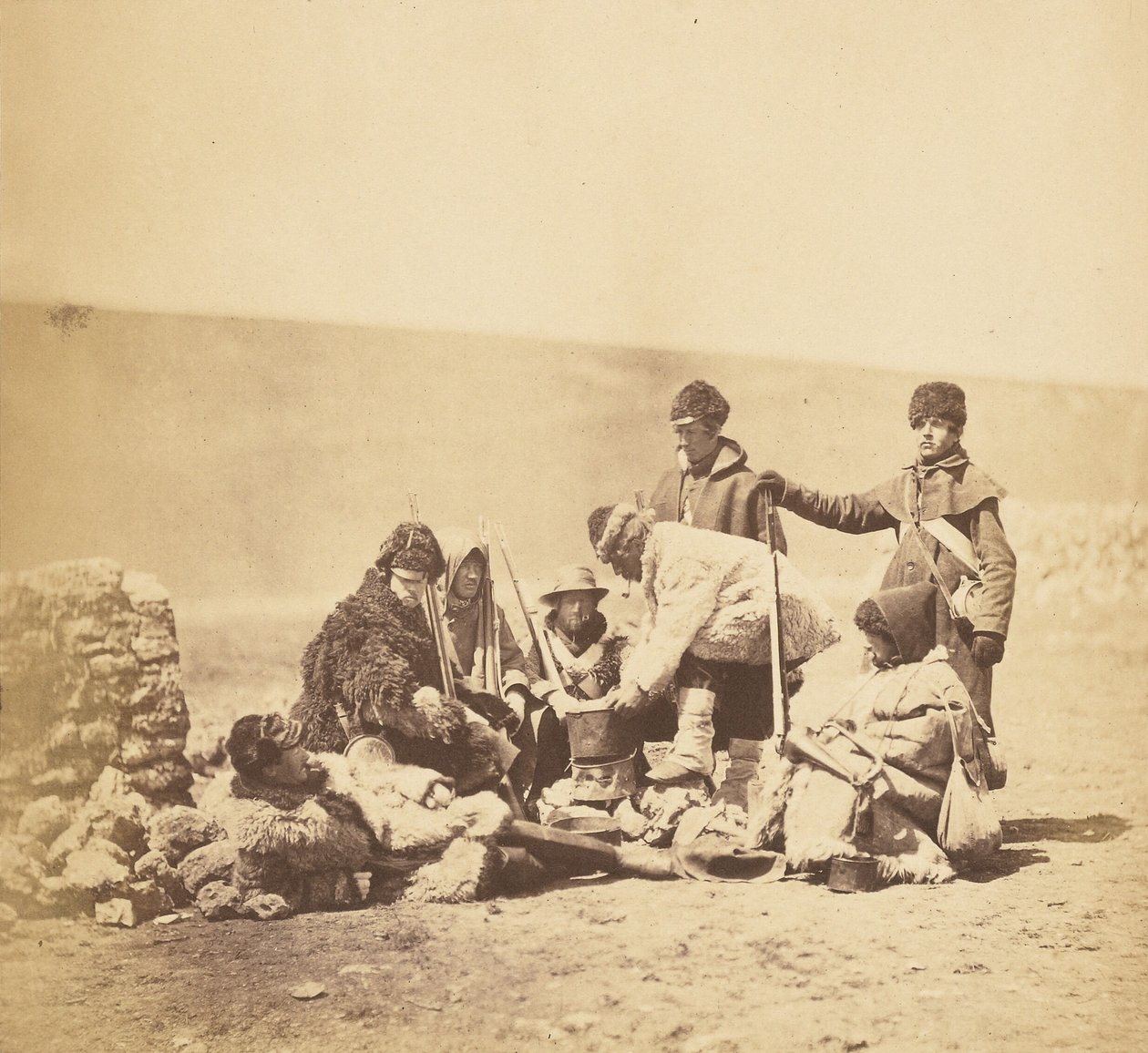 Ryhmä 47. rykmentistä talvivarusteissa tekijältä Roger Fenton