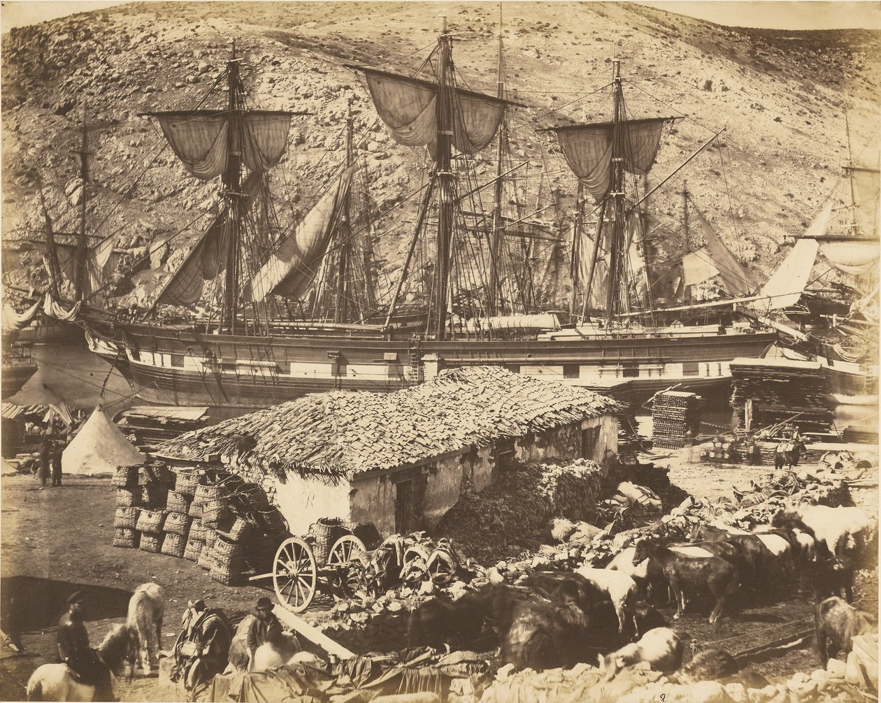 Balaklavan satama, karjalaituri tekijältä Roger Fenton