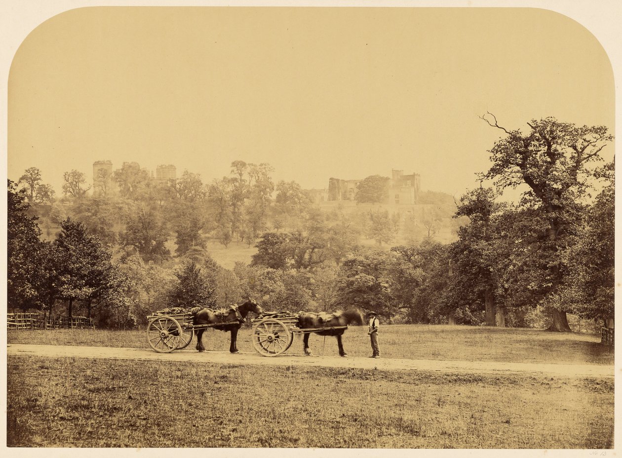 Hardwick Hall puistosta nähtynä tekijältä Roger Fenton
