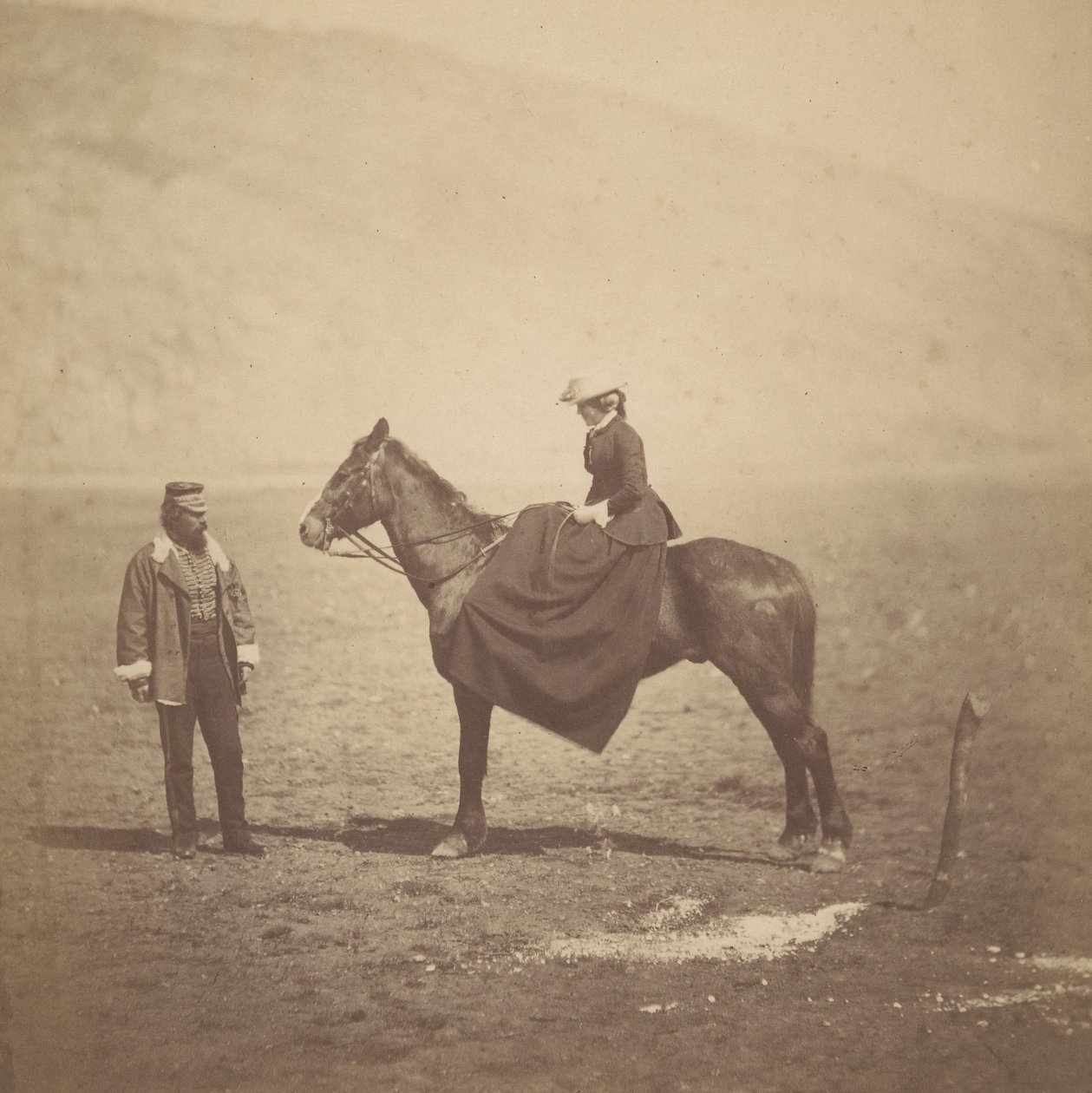 Henry Duberly ja rouva Duberly, 1855. tekijältä Roger Fenton