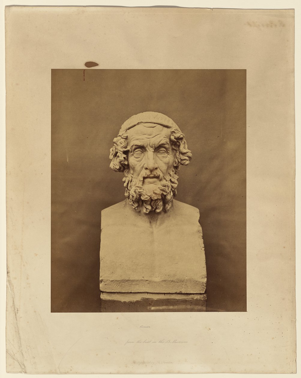 Homeros, British Museumissa olevan rintakuvan mukaan tekijältä Roger Fenton