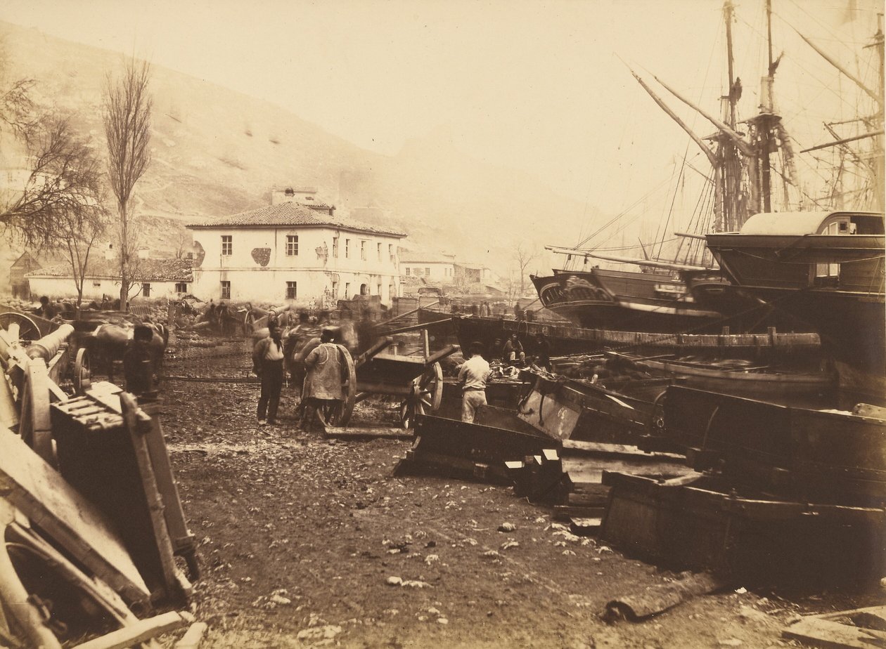 Maihinnousupaikka, Ordnance Wharf, Balaklava tekijältä Roger Fenton