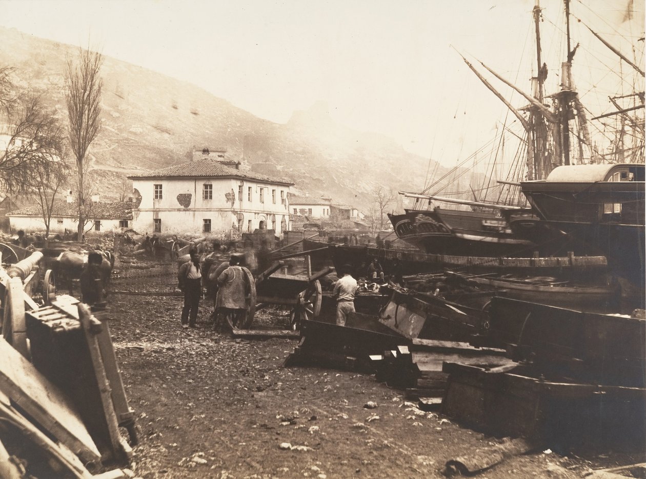 Laskupaikka, Ordnance Wharf, Balaklava, 1855. tekijältä Roger Fenton